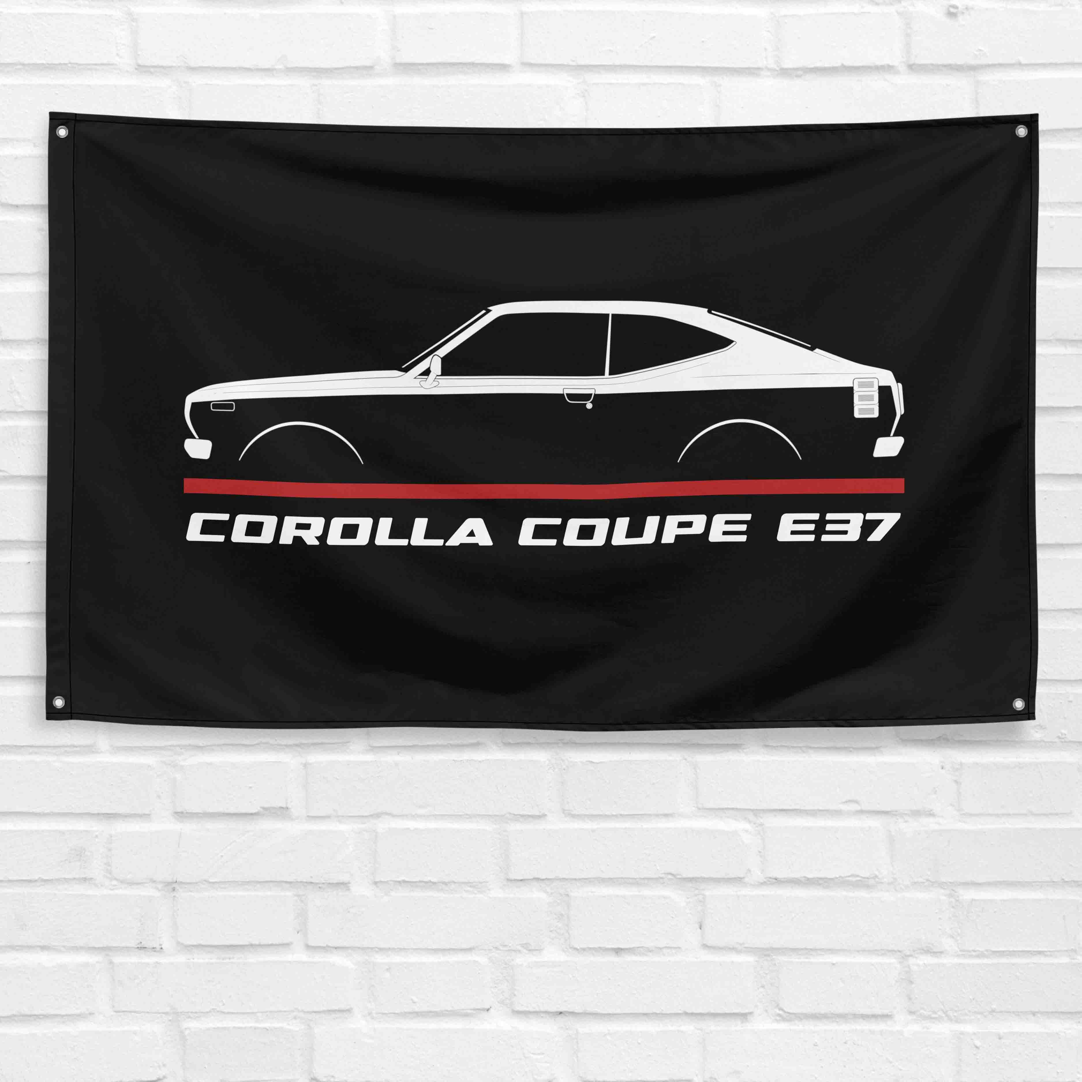 Corolla Hardtop Coupe E37 1974-1978 3x5 ft Flag Garage Wall Decor Banner
