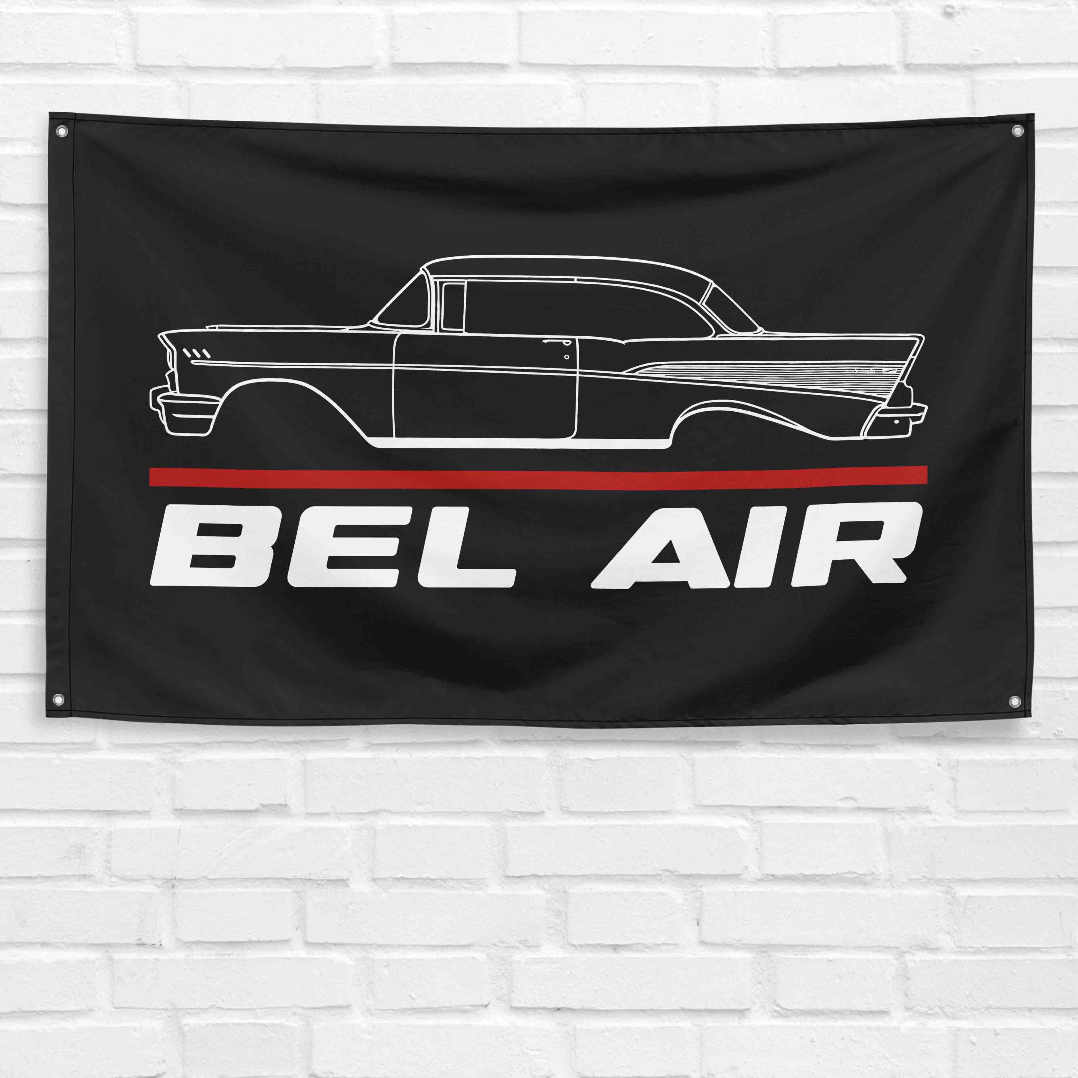 Bel Air Blown 1957 3x5 ft Flag Garage Wall Decor Birthday Gift Banner