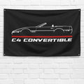 Corvette C4 Convertible 3x5 ft Flag Garage Wall Decor Birthday Gift Banner