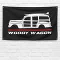 Woody Wagon 1947 3x5 ft Flag Garage Wall Decor Birthday Gift Banner