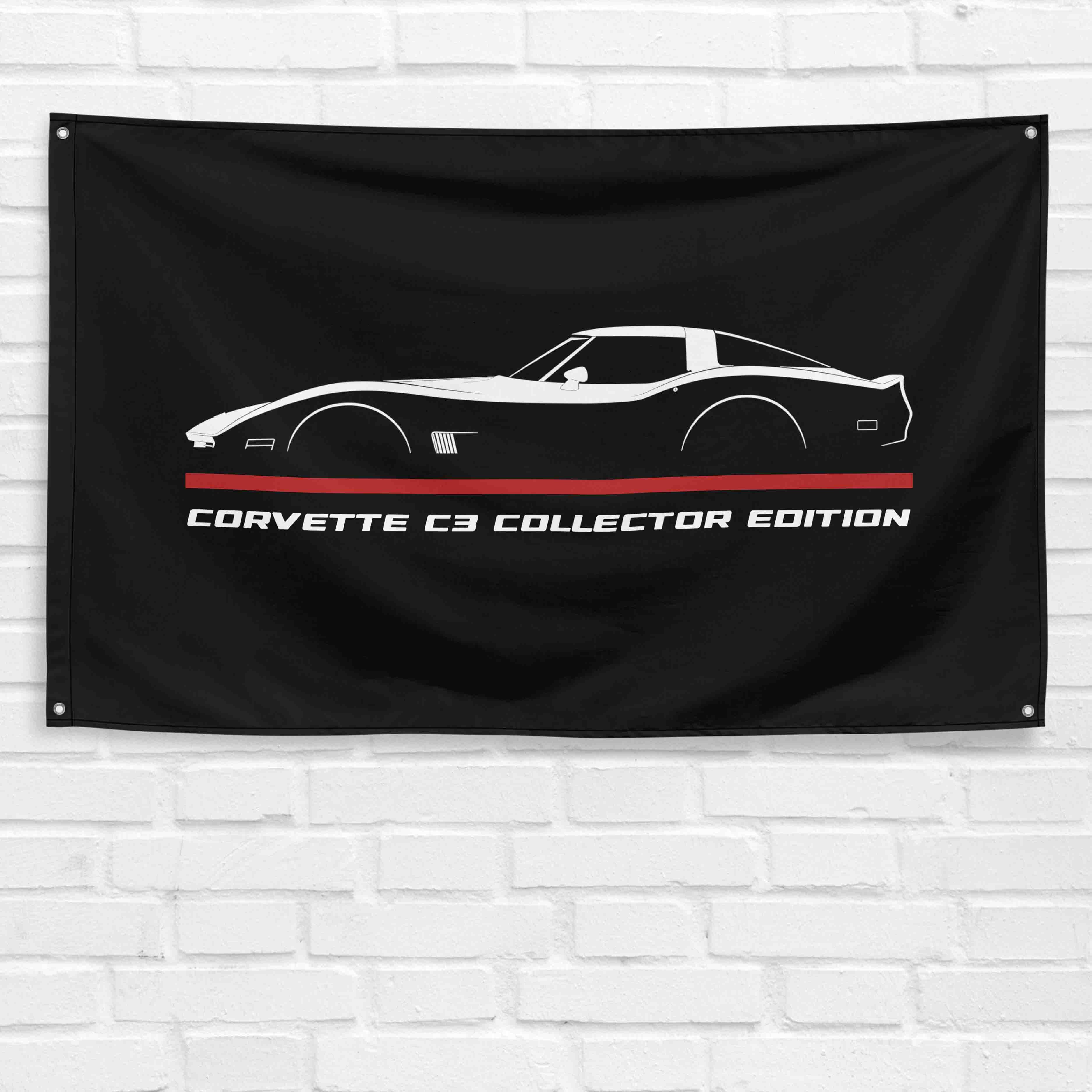 Corvette C3 Collector Edition 1982 3x5 ft Flag Garage Wall Decor Banner