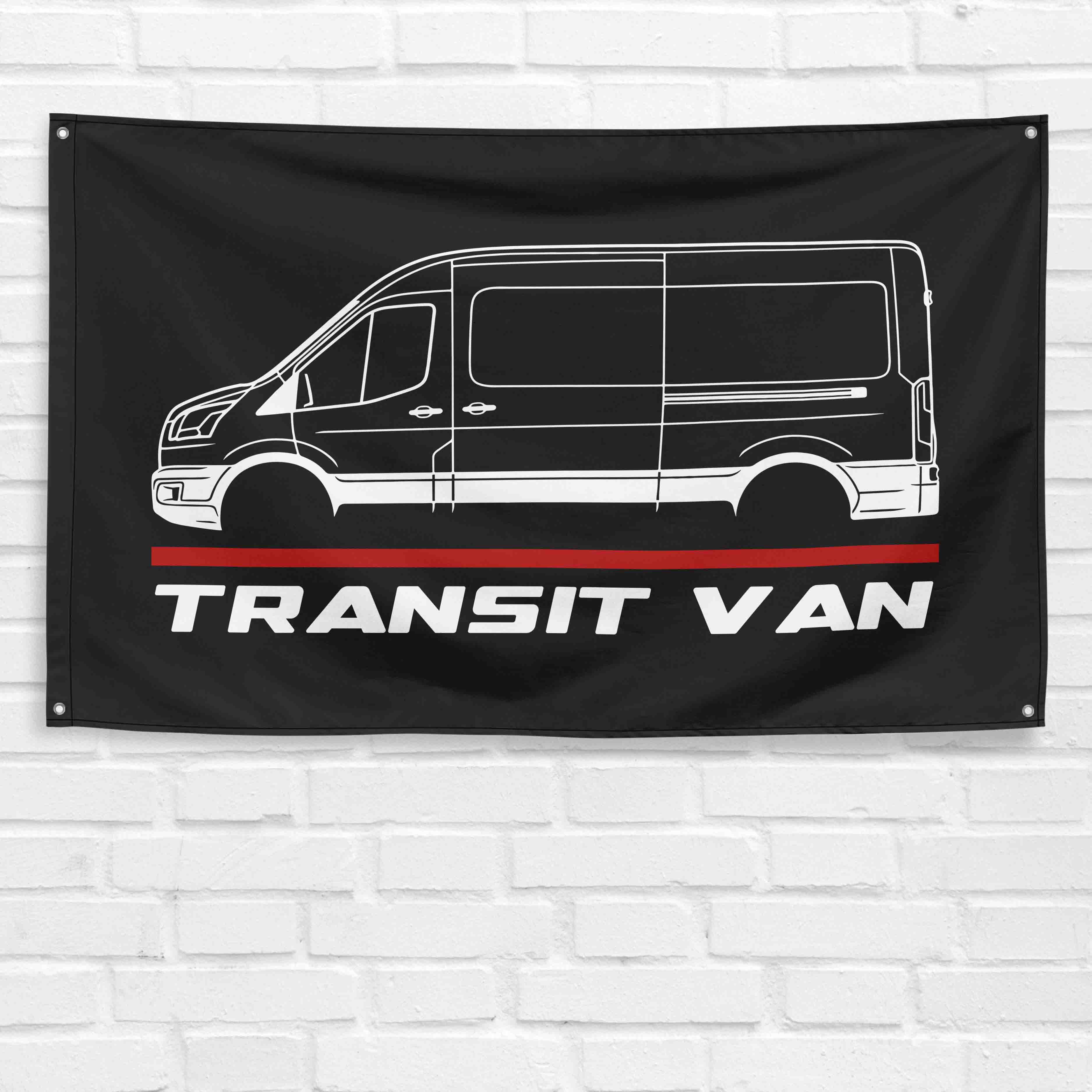 Transit Van Delivery 3x5 ft Flag Garage Wall Decor Birthday Gift Banner