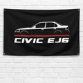 Civic EJ6 1996-2000 3x5 ft Flag Garage Wall Decor Birthday Gift Banner