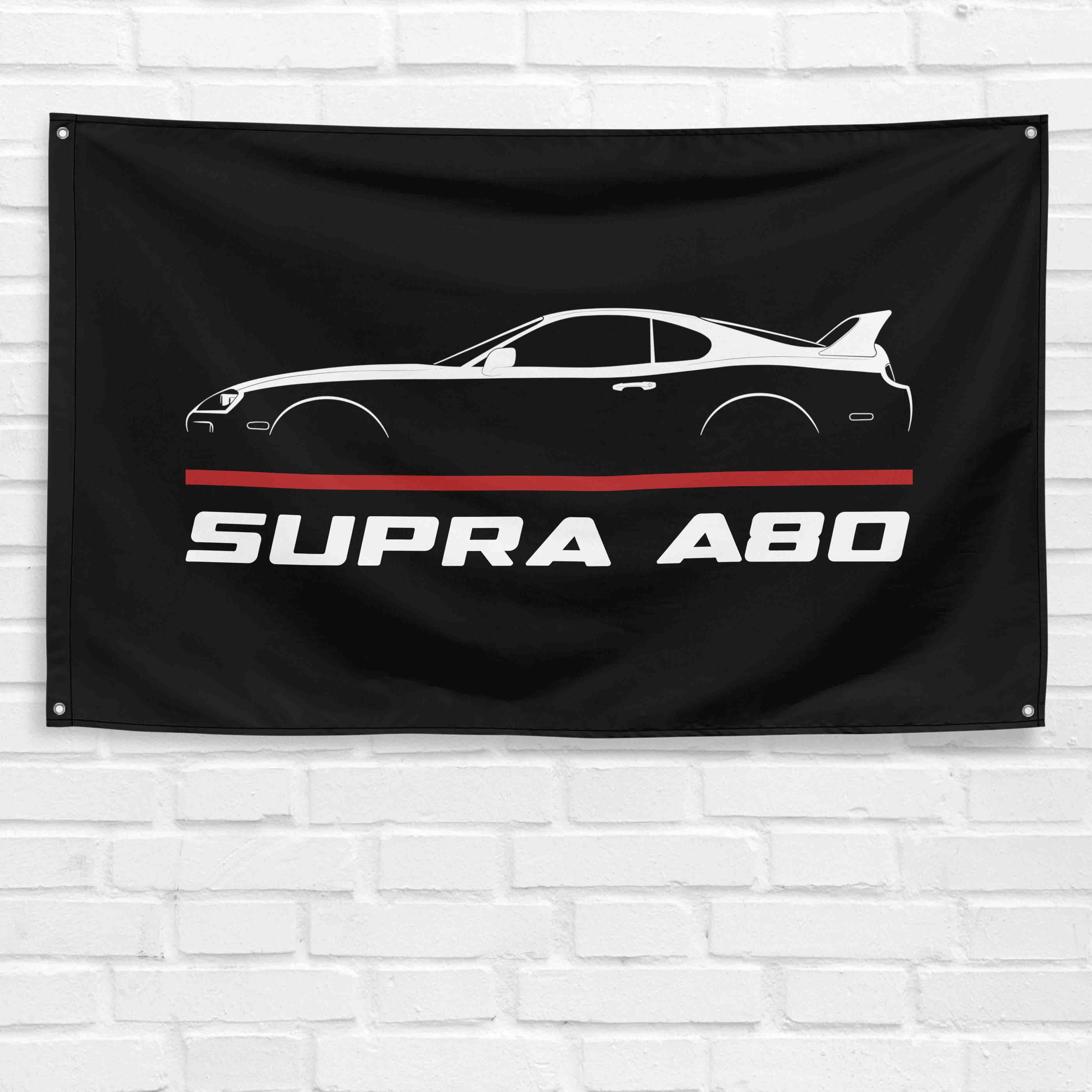 Supra A80 1993-2002 3x5 ft Flag Garage Wall Decor Birthday Gift Banner
