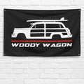 Woody Wagon 1949 3x5 ft Flag Garage Wall Decor Birthday Gift Banner