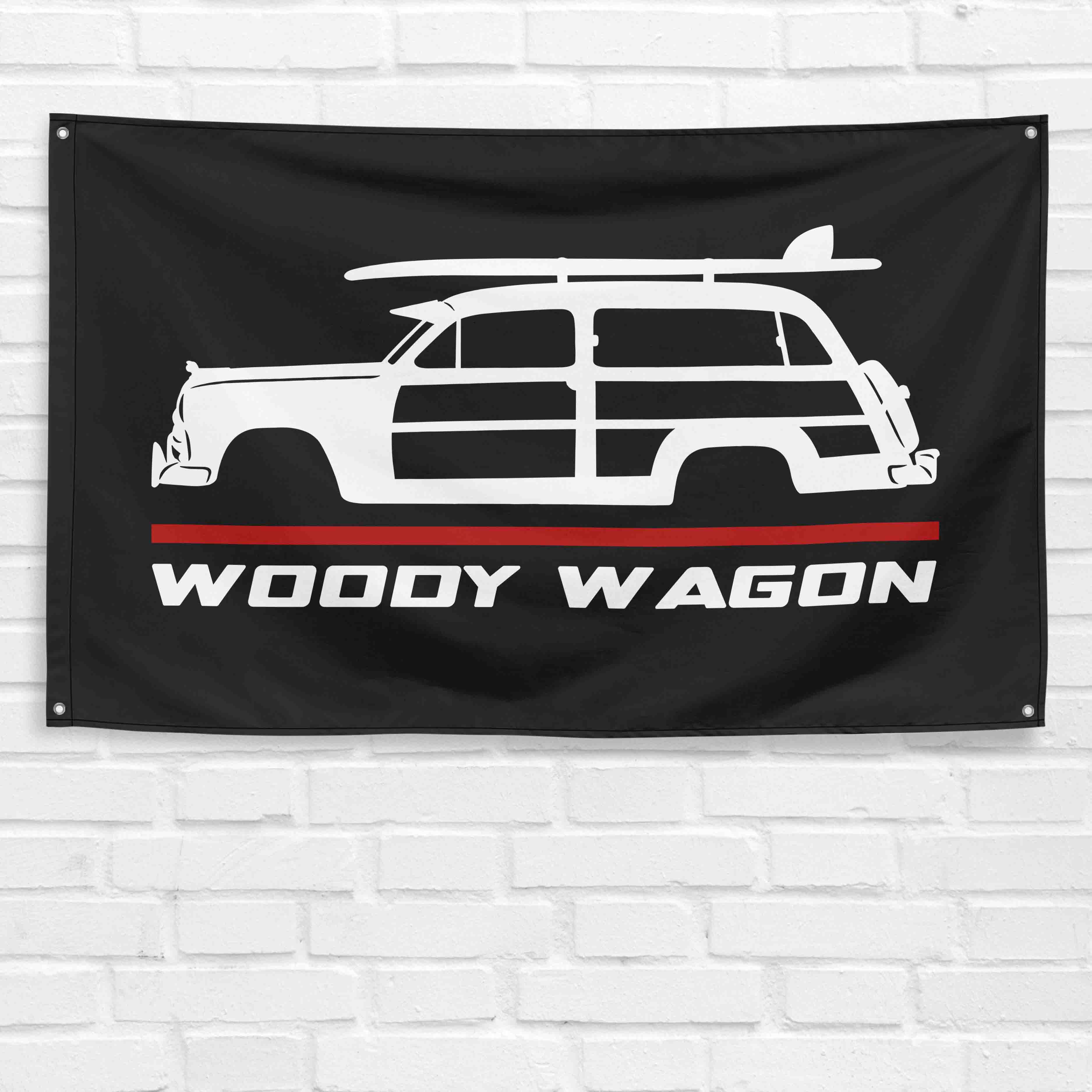 Woody Wagon 1949 3x5 ft Flag Garage Wall Decor Birthday Gift Banner