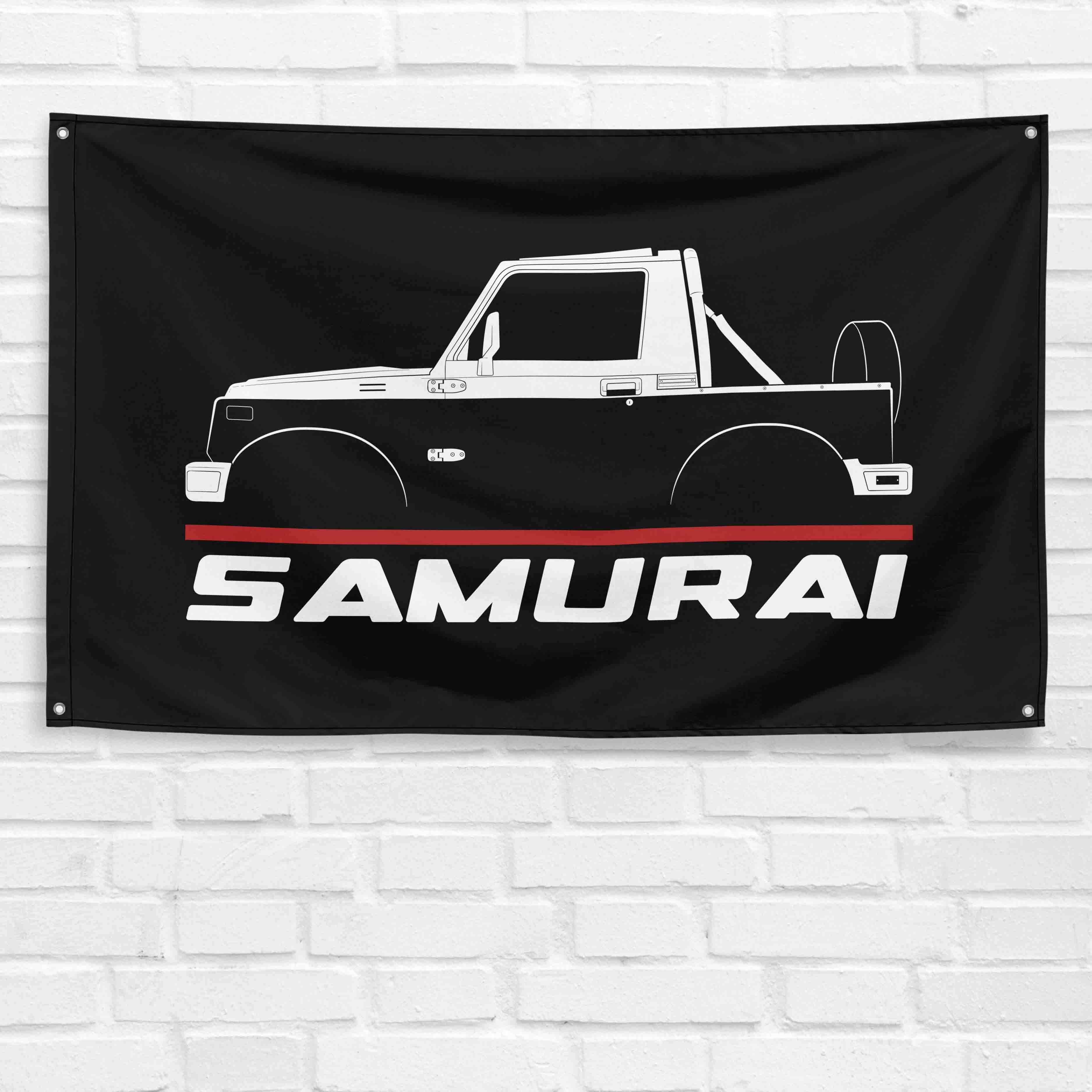 Samurai 1990-1998 3x5 ft Flag Garage Wall Decor Birthday Gift Banner