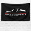 Civic Si Coupe EM1 1999-2000 3x5 ft Flag Garage Wall Decor Birthday Gift Banner