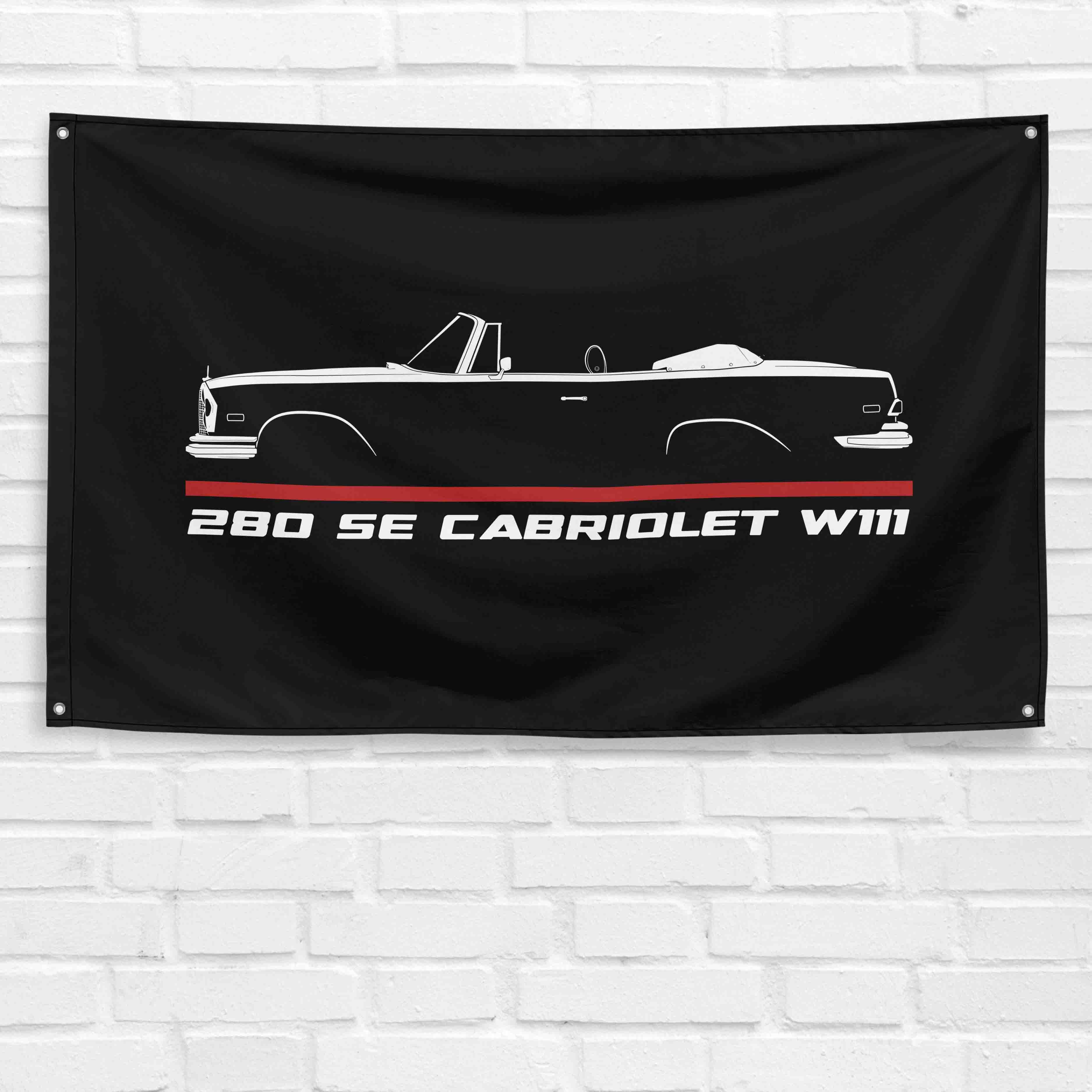 280 SE Cabriolet W111 1967-1971 3x5 ft Flag Garage Wall Decor Banner
