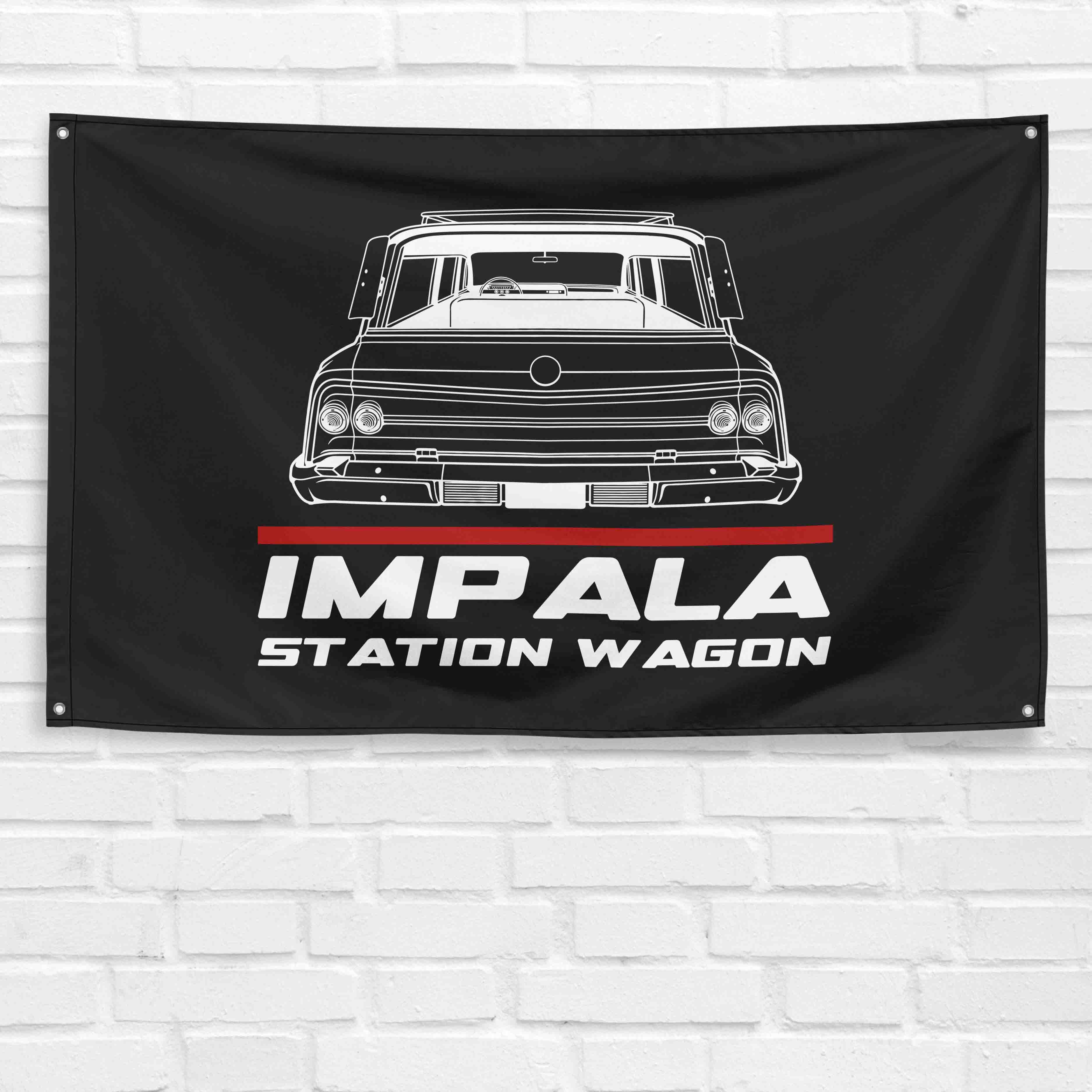 Impala Station Wagon 1962 3x5 ft Flag Garage Wall Decor Birthday Gift Banner