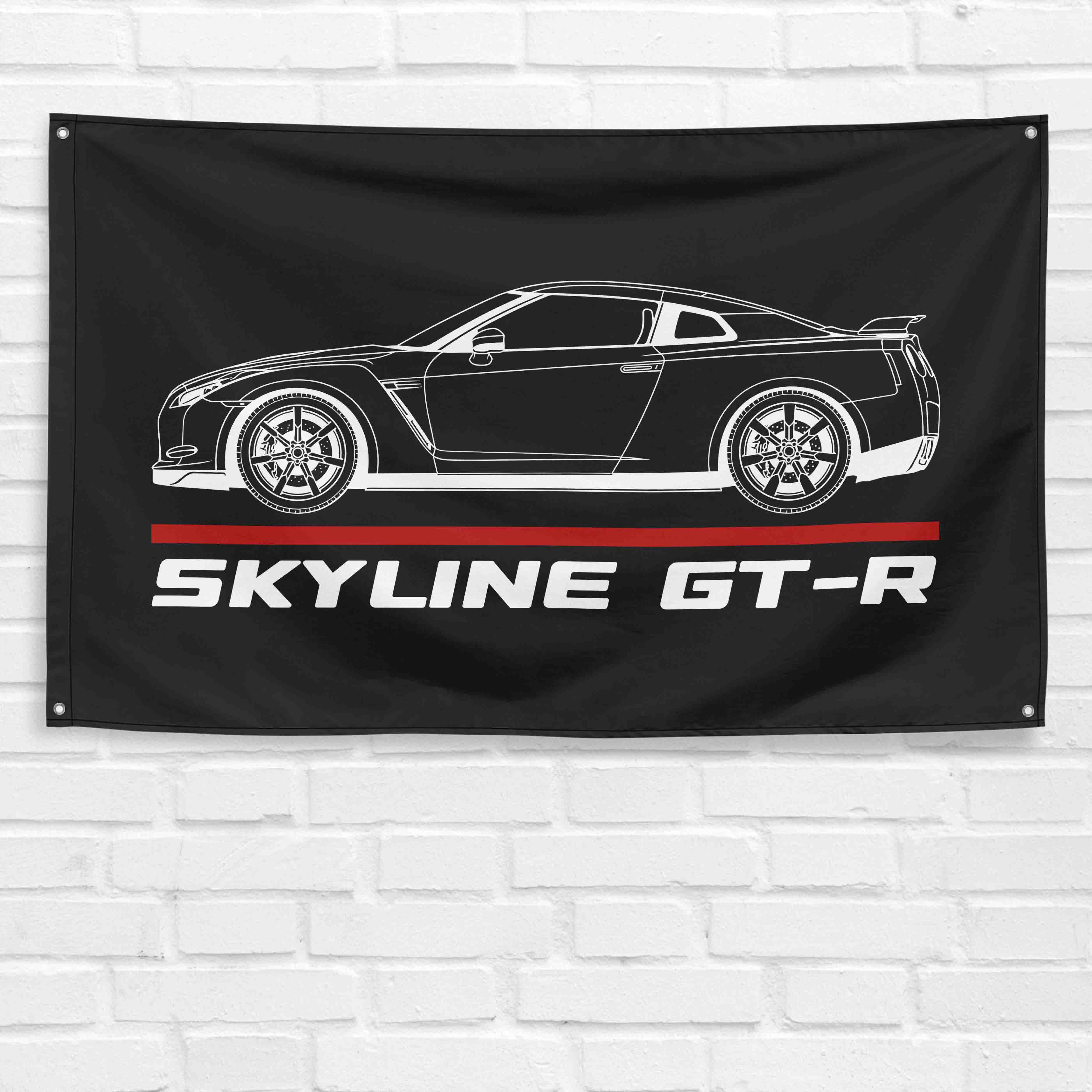 Skyline GT-R 2009 3x5 ft Flag Garage Wall Decor Birthday Gift Banner