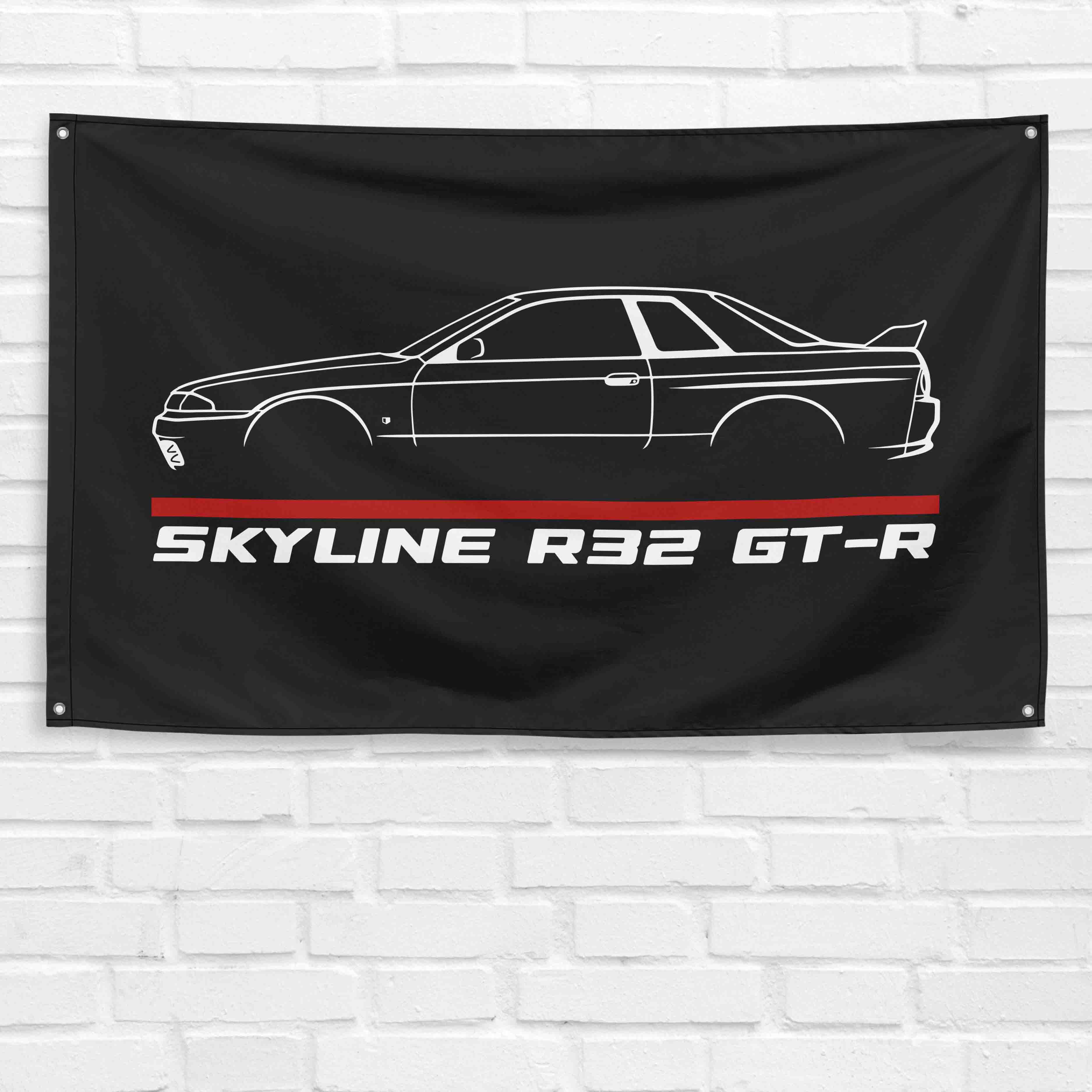 Skyline R32 GT-R 3x5 ft Flag Garage Wall Decor Birthday Gift Banner