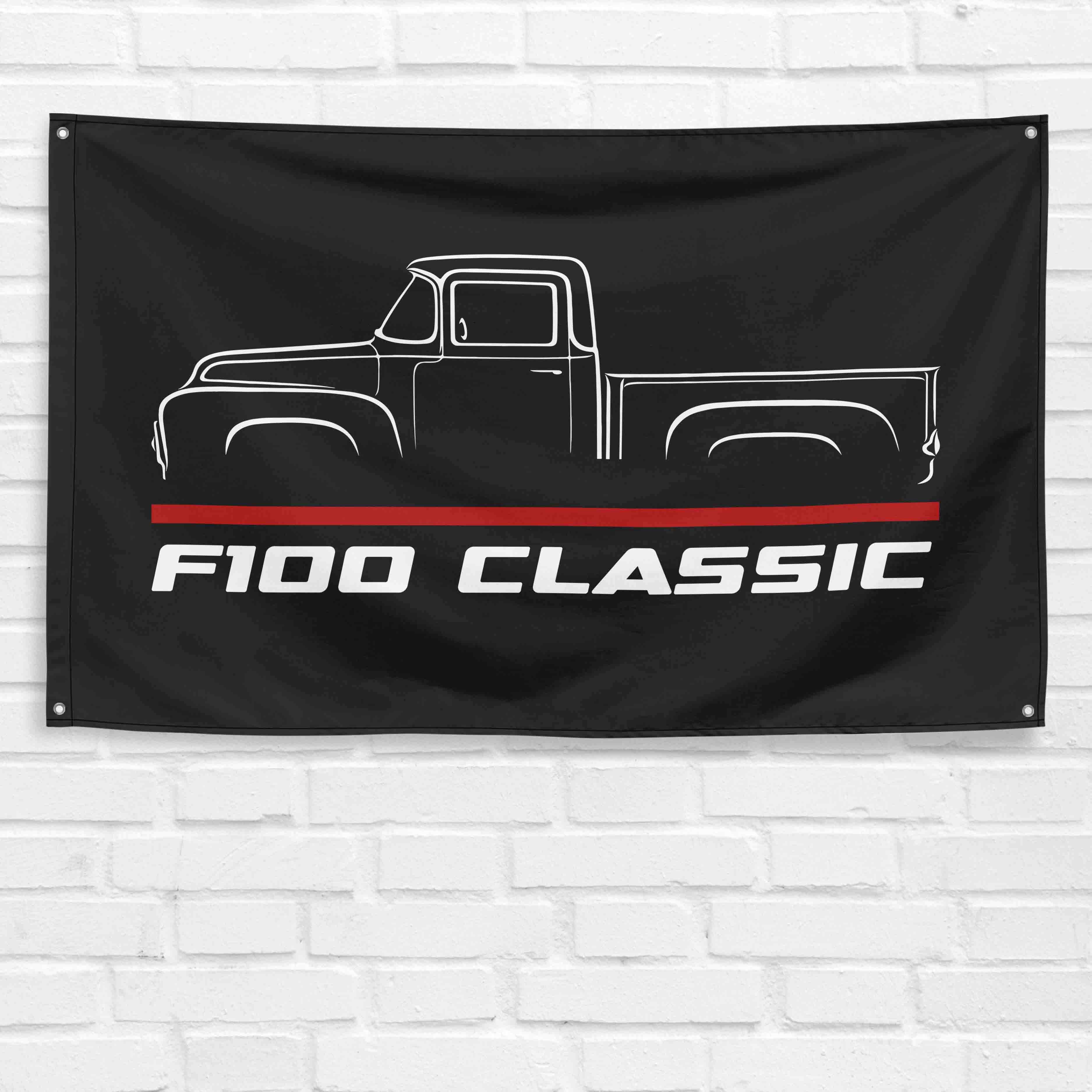 F100 Classic Truck 1956 3x5 ft Flag Garage Wall Decor Birthday Gift Banner