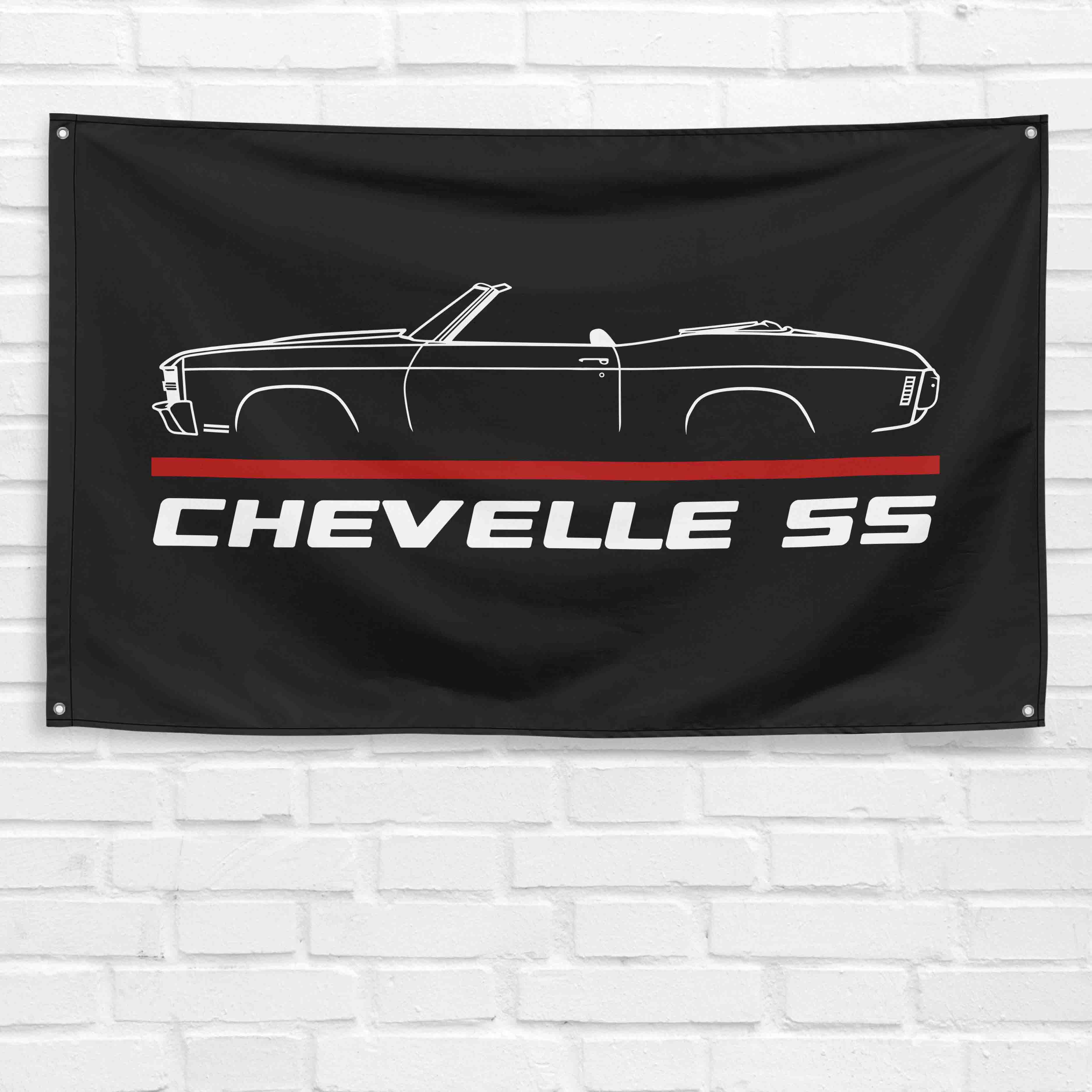 Chevelle SS Convertible 1970 3x5 ft Flag Garage Wall Decor Birthday Gift Banner