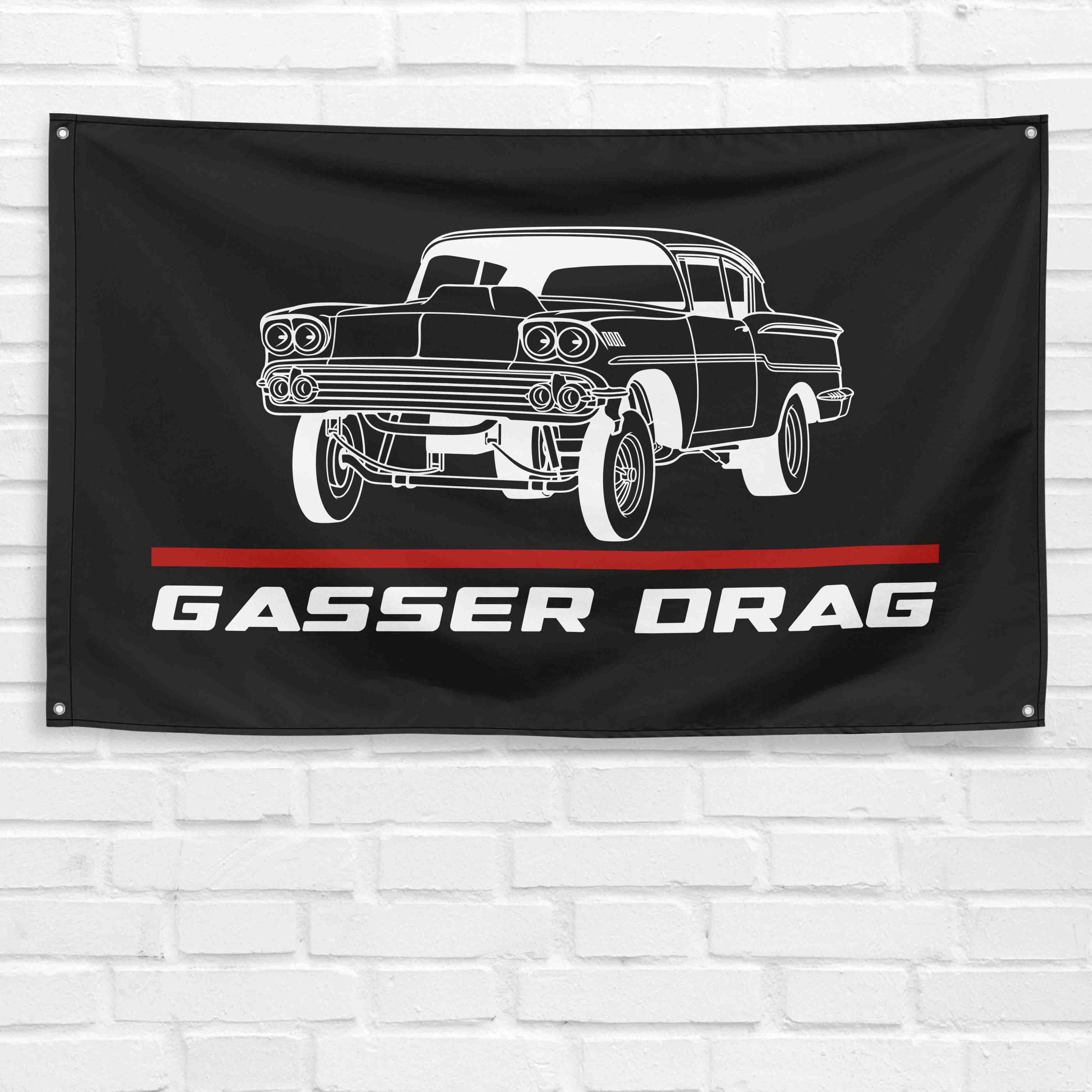 Gasser Drag Classic 1958 3x5 ft Flag Garage Wall Decor Birthday Gift Banner