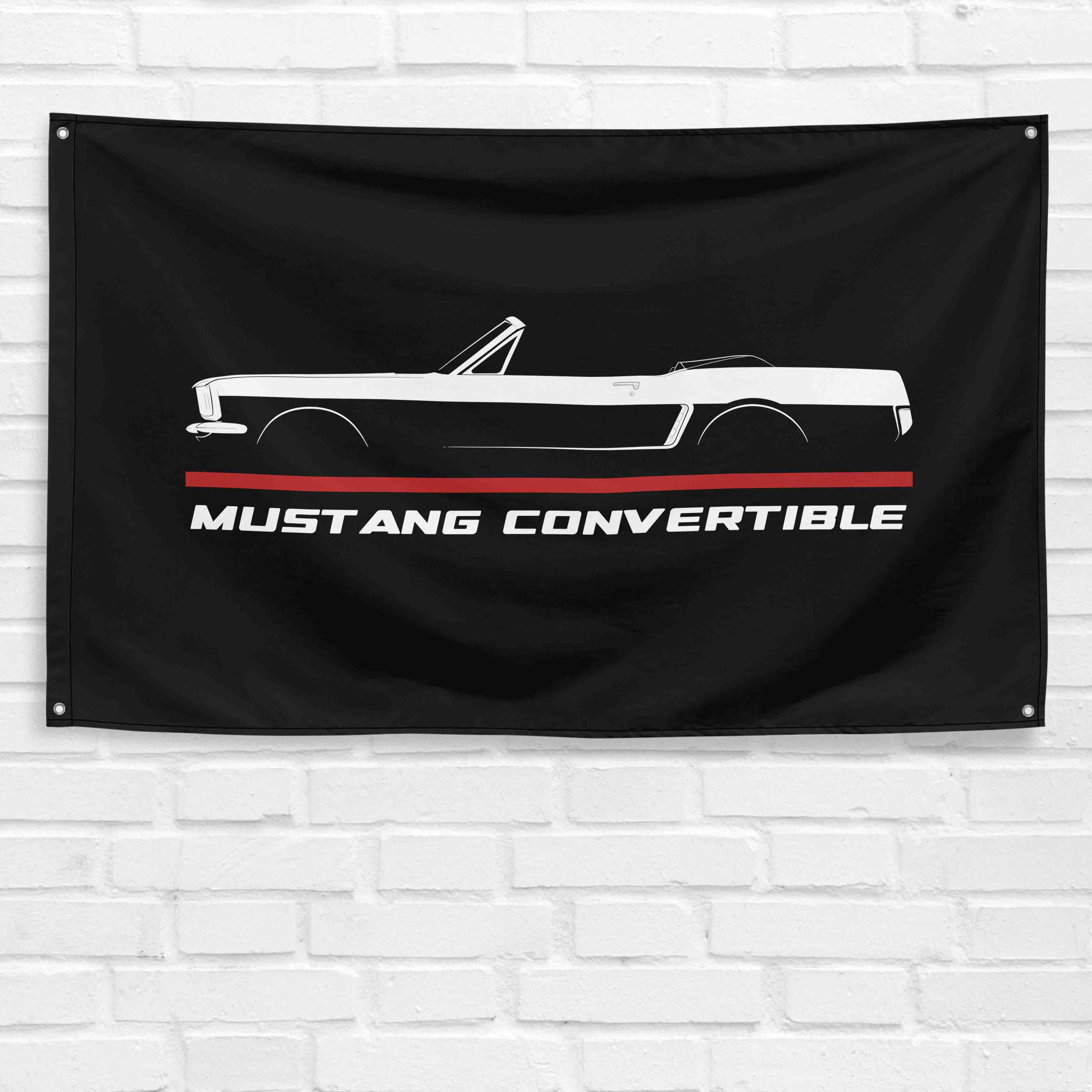 Mustang Convertible 1964-1966 3x5 ft Flag Garage Wall Decor Birthday Gift Banner