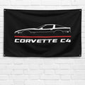 Corvette C4 1984-1990 3x5 ft Flag Garage Wall Decor Birthday Gift Banner