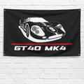 GT40 MK4 Mark IV Race 3x5 ft Flag Garage Wall Decor Birthday Gift Banner