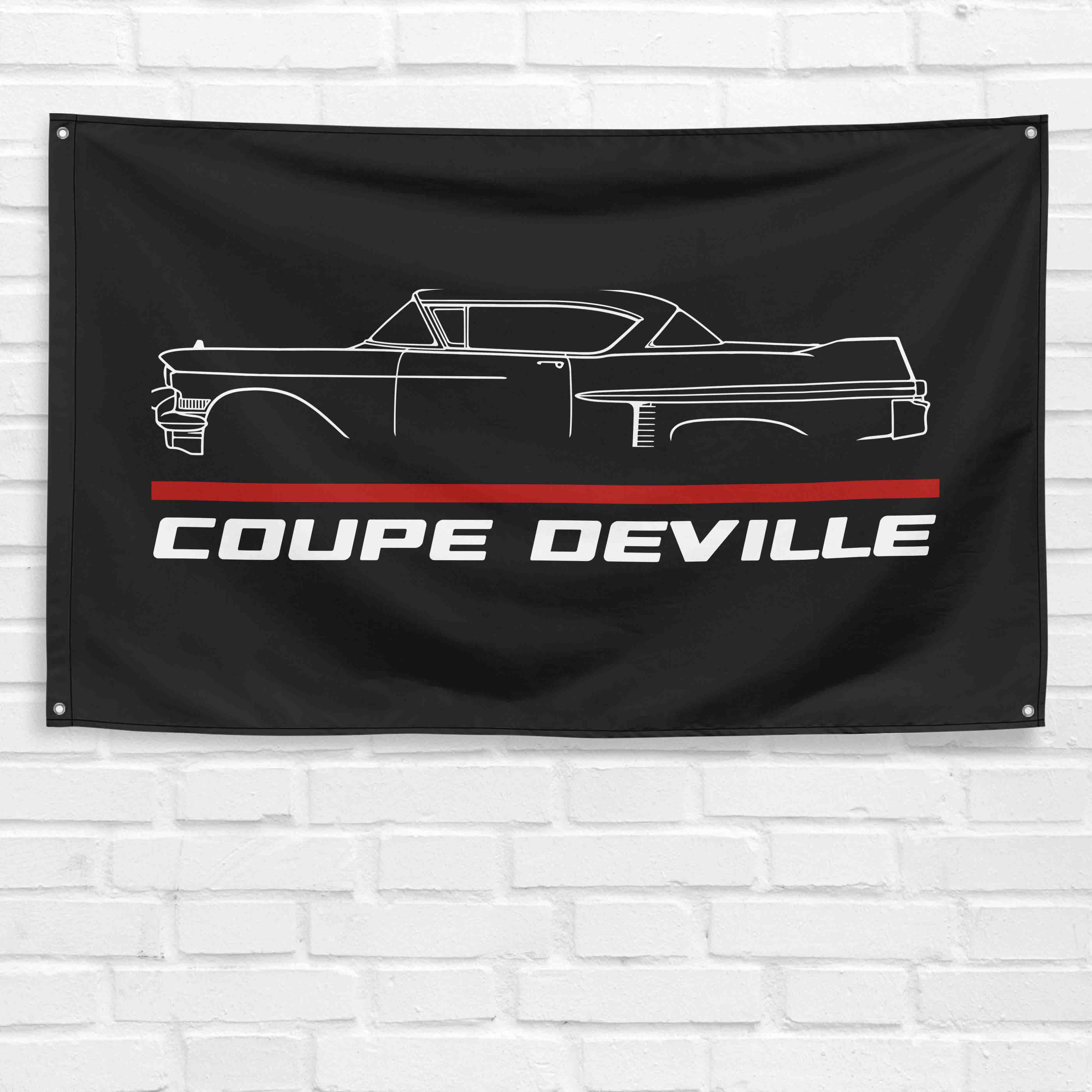 Coupe Deville 1957 3x5 ft Flag Garage Wall Decor Birthday Gift Banner
