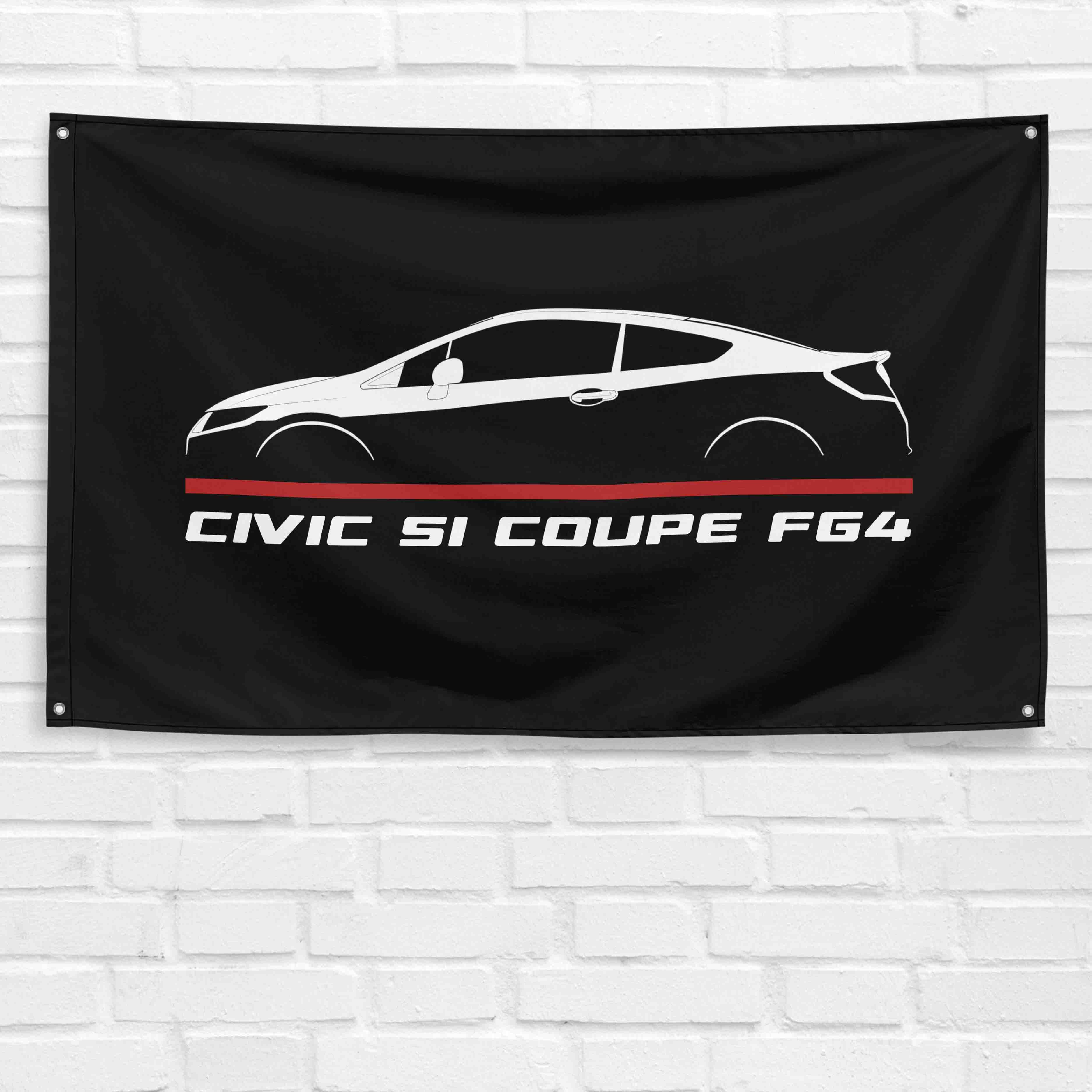 Civic Si Coupe FG4 3x5 ft Flag Garage Wall Decor Birthday Gift Banner