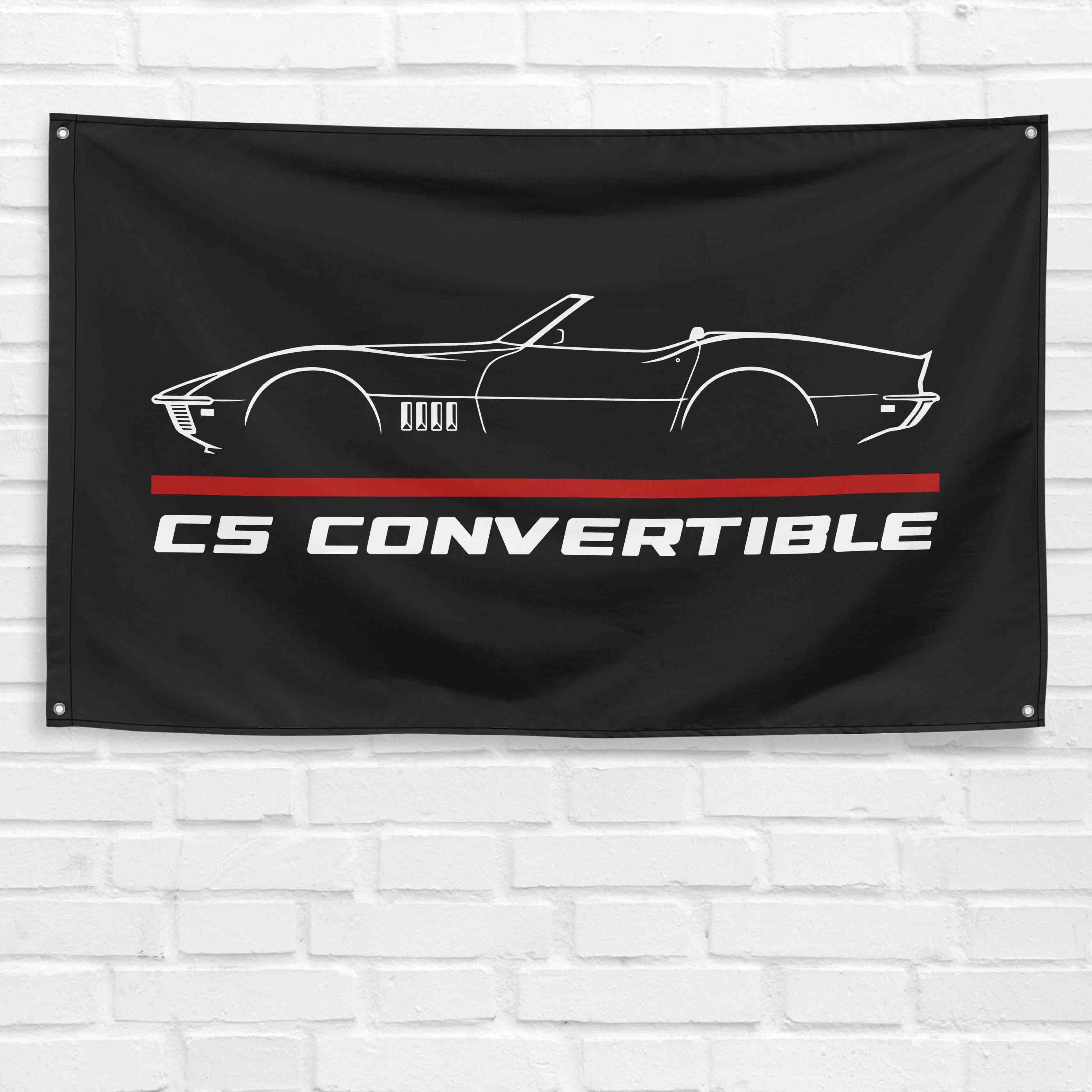 Corvette Convertible C5 1969 3x5 ft Flag Garage Wall Decor Birthday Gift Banner