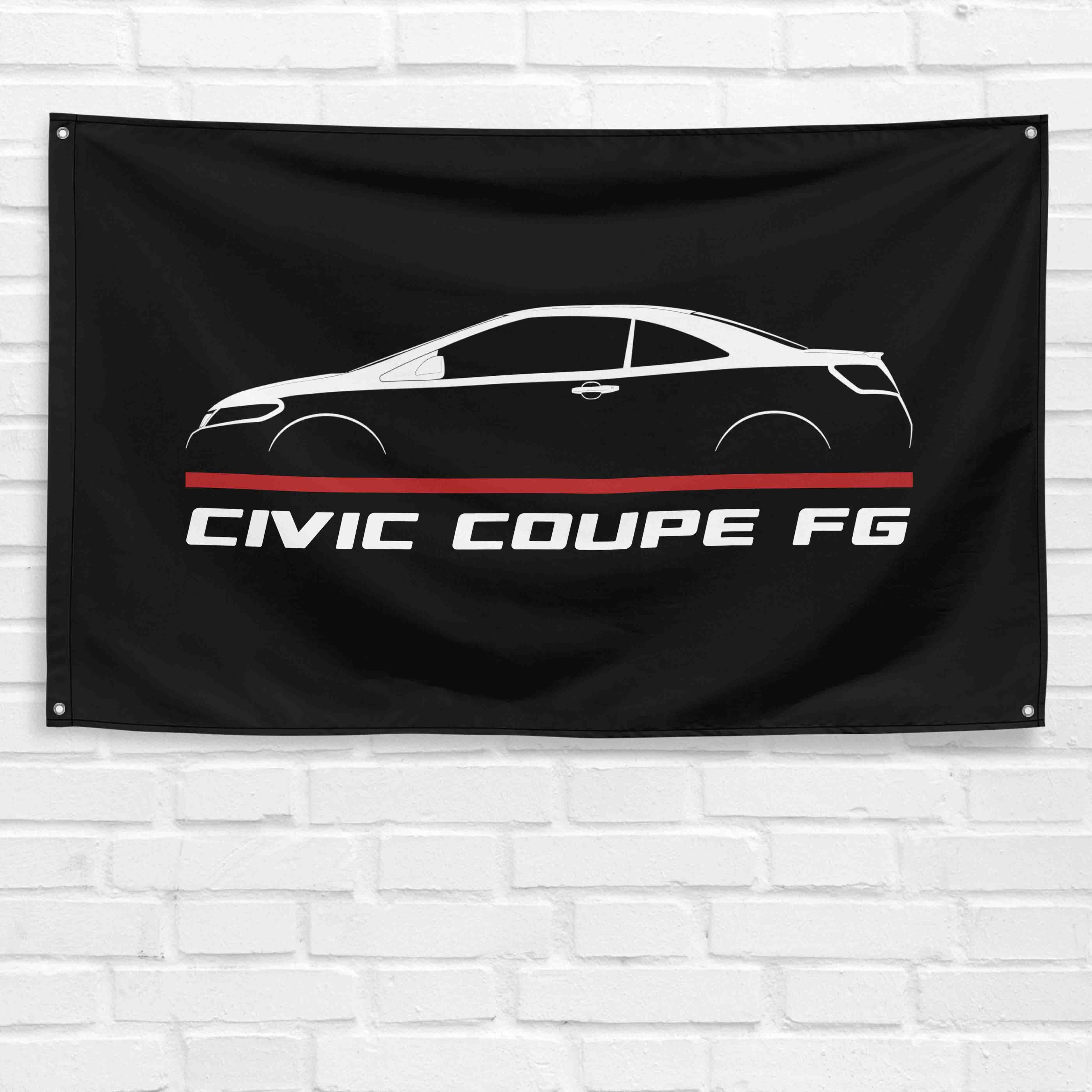 Civic Coupe FG 2005-2010 3x5 ft Flag Garage Wall Decor Birthday Gift Banner