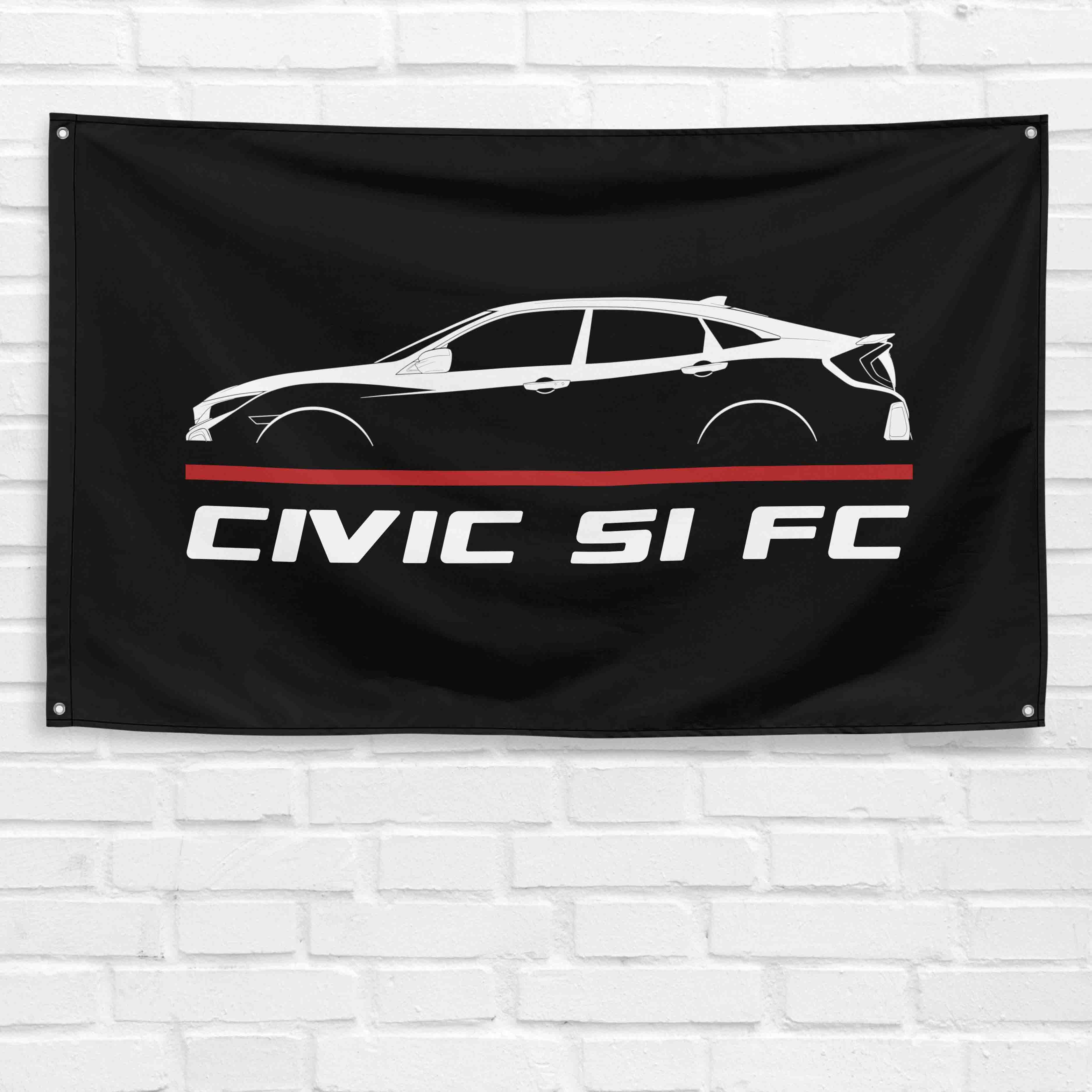Civic Si FC 2015-2020 3x5 ft Flag Garage Wall Decor Birthday Gift Banner