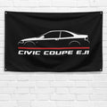 Civic Coupe EJ1 1991-1995 3x5 ft Flag Garage Wall Decor Birthday Gift Banner