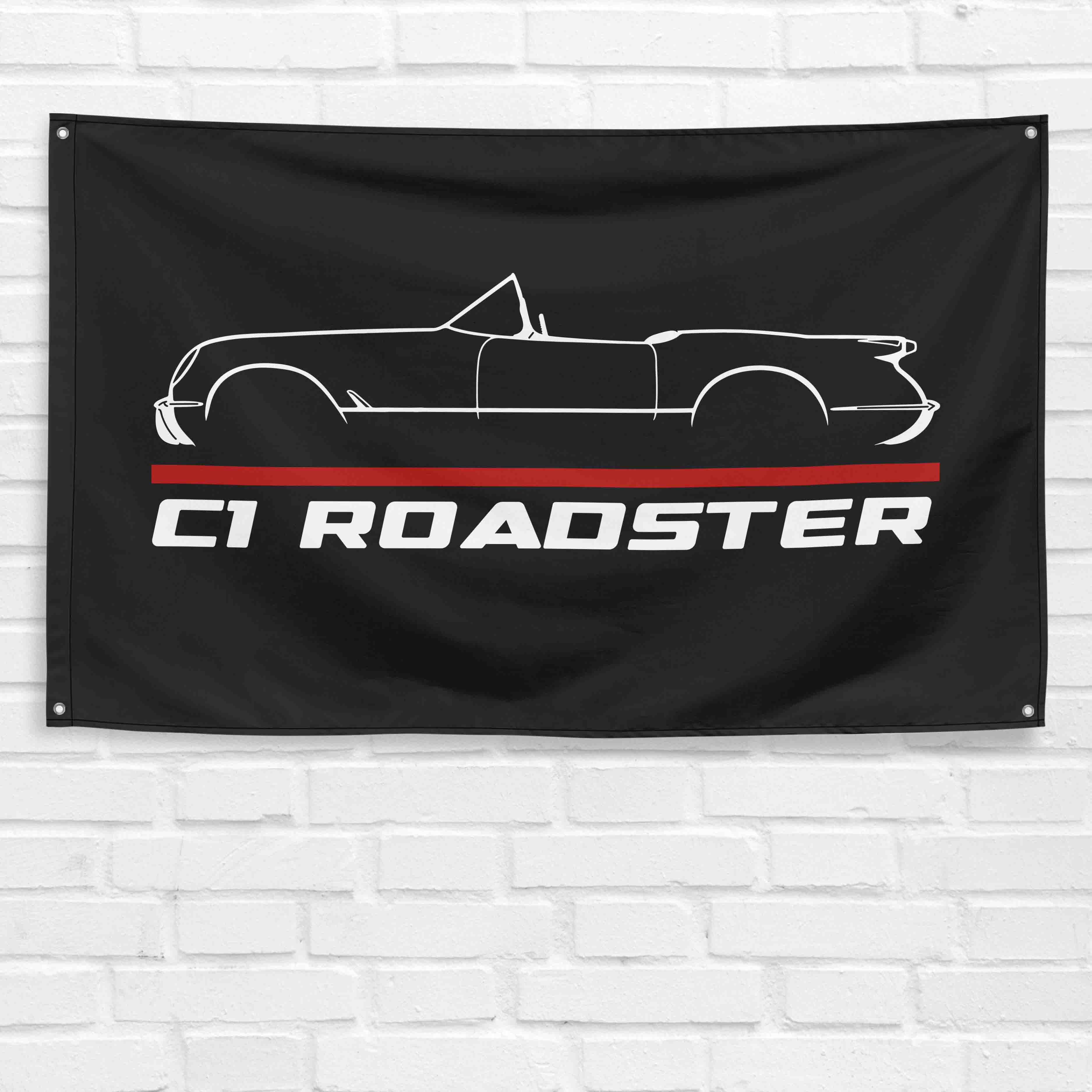 Corvette Roadster C1 1953 3x5 ft Flag Garage Wall Decor Birthday Gift Banner