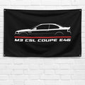 M3 CSL Coupe E46 2003 3x5 ft Flag Garage Wall Decor Birthday Gift Banner