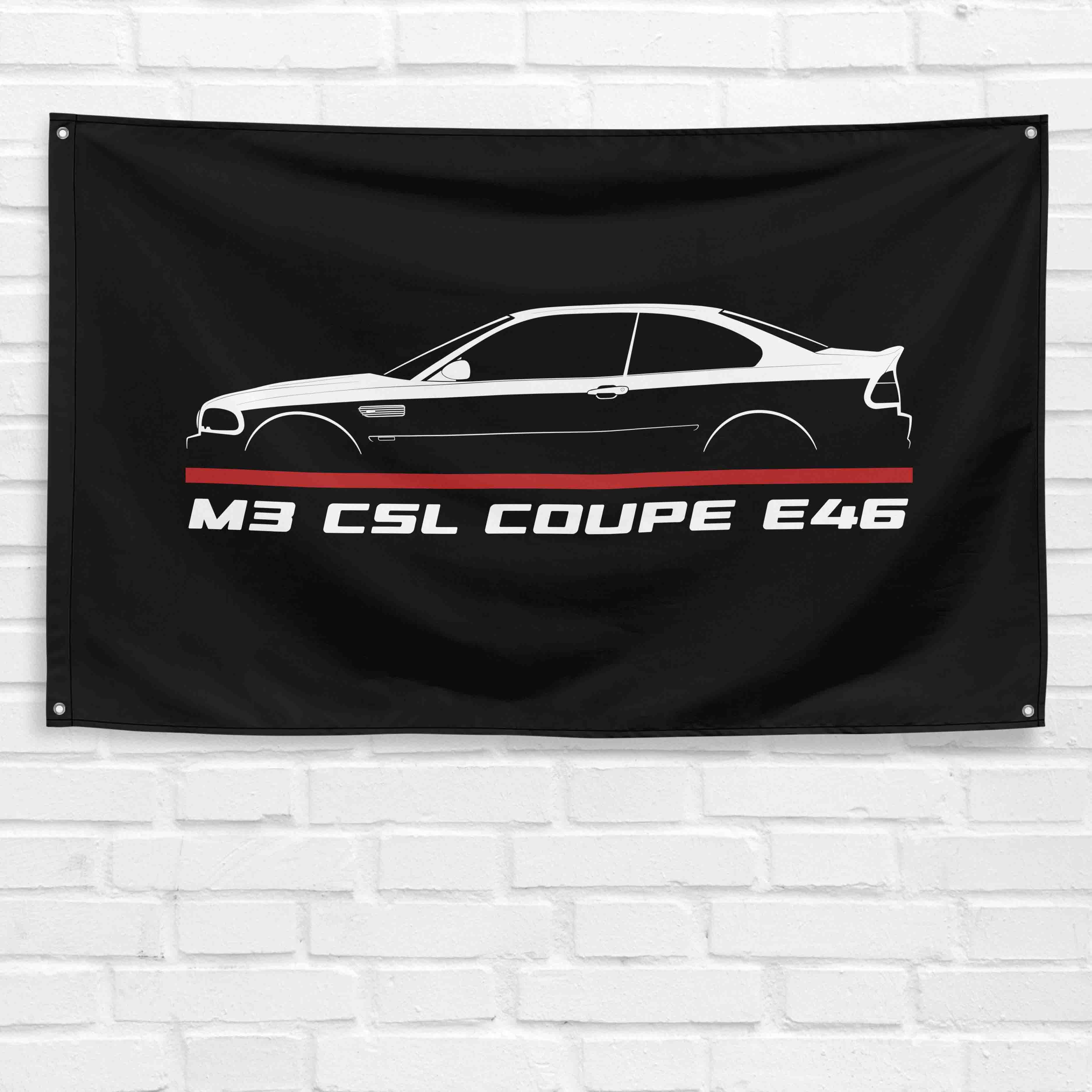 M3 CSL Coupe E46 2003 3x5 ft Flag Garage Wall Decor Birthday Gift Banner