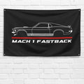 Mustang Mach 1 Fastback 1970 3x5 ft Flag Garage Wall Decor Birthday Gift Banner