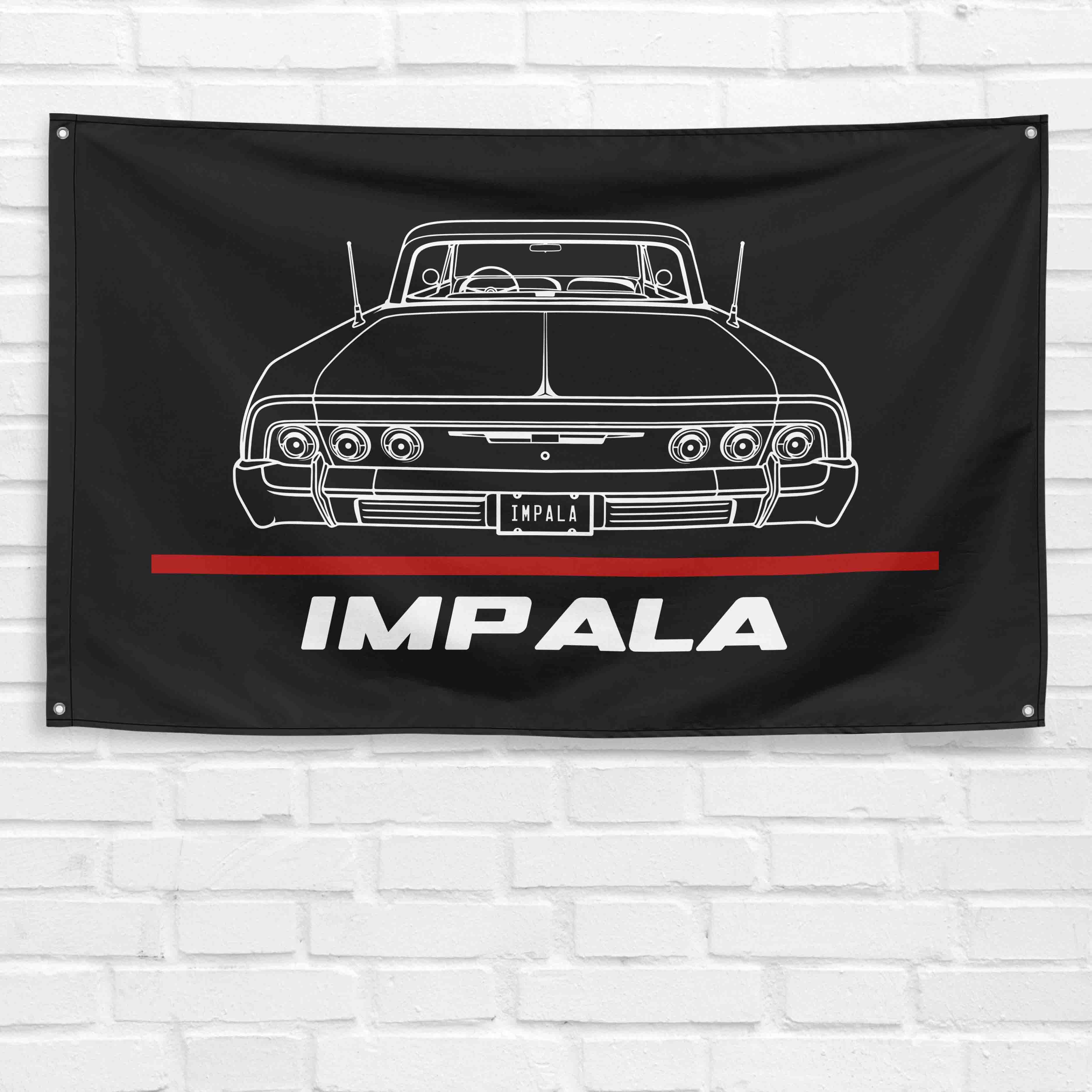 Impala 1964 3x5 ft Flag Garage Wall Decor Birthday Gift Banner