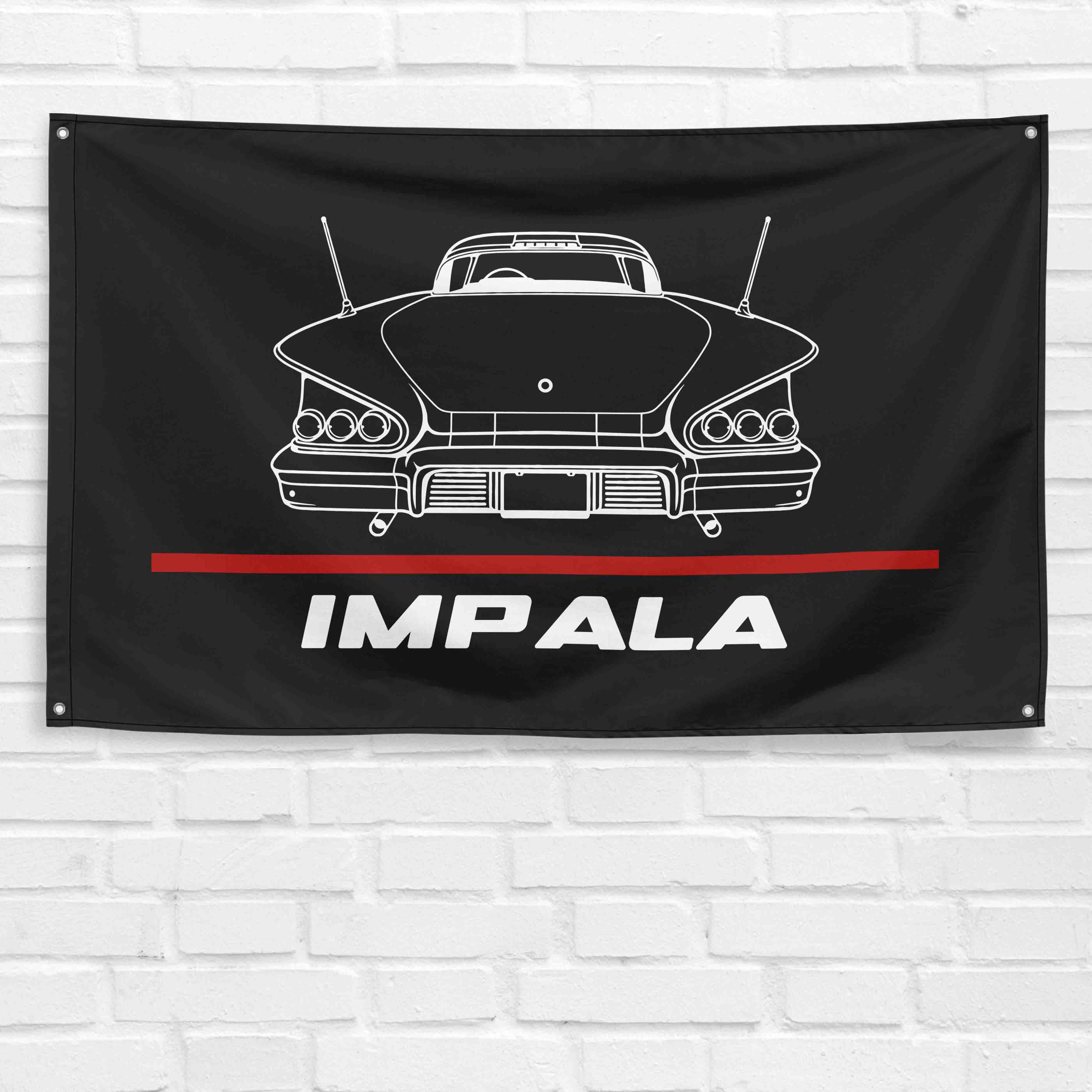 Impala 1958 Classic 3x5 ft Flag Garage Wall Decor Birthday Gift Banner