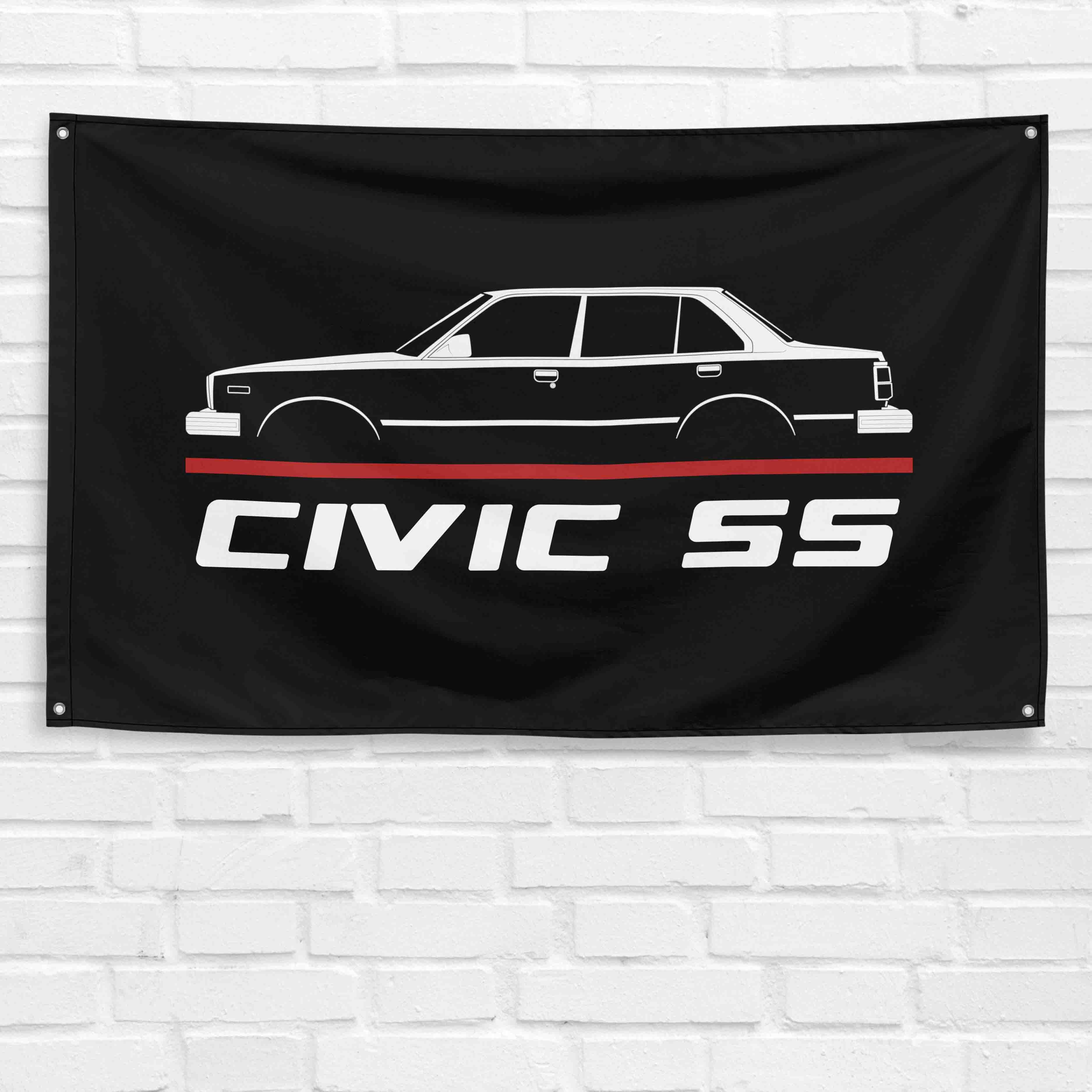 Civic SS 1980-1983 3x5 ft Flag Garage Wall Decor Birthday Gift Banner