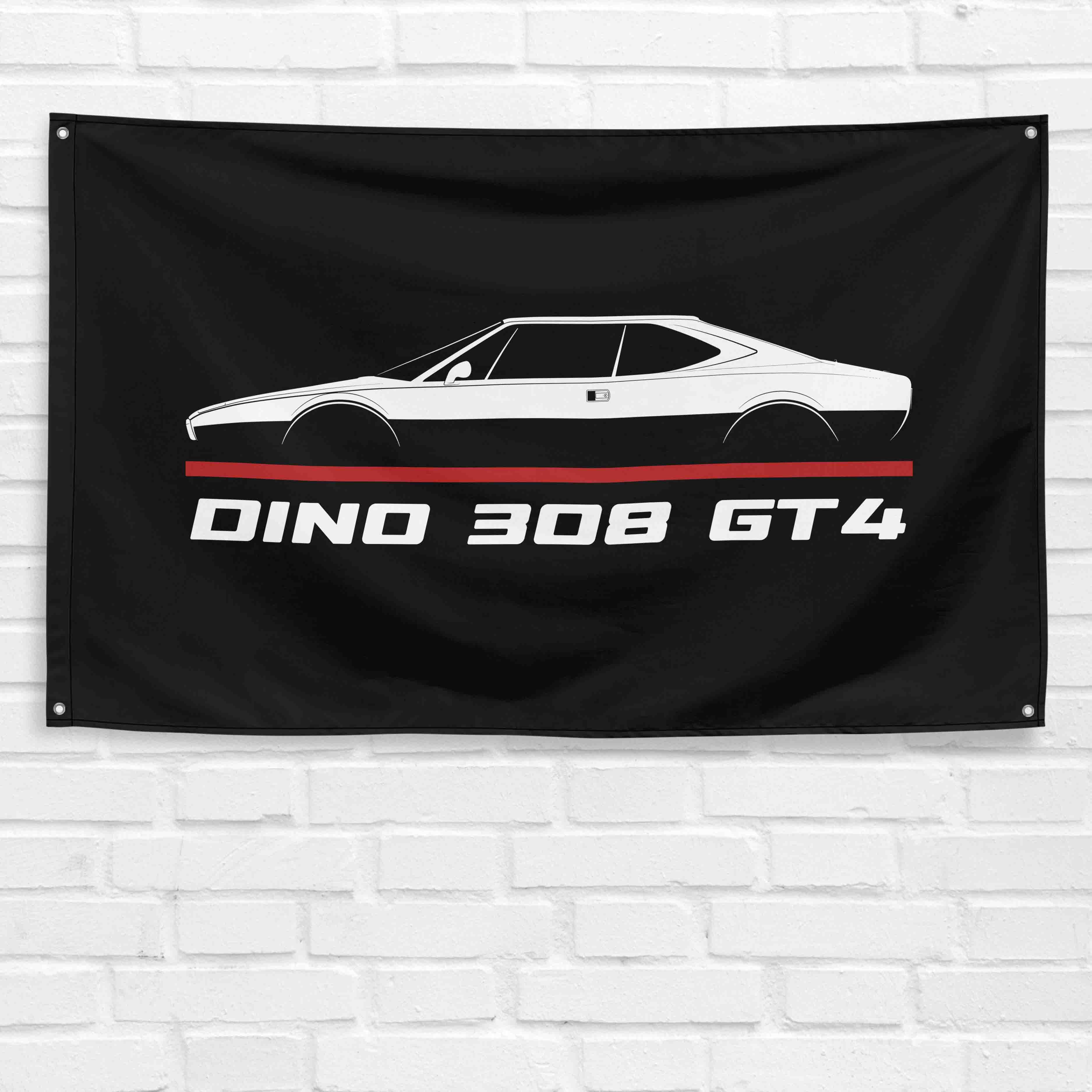 Dino 308 GT4 1973-1980 3x5 ft Flag Garage Wall Decor Birthday Gift Banner