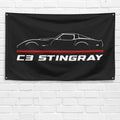 Corvette C3 Stingray 3x5 ft Flag Garage Wall Decor Birthday Gift Banner