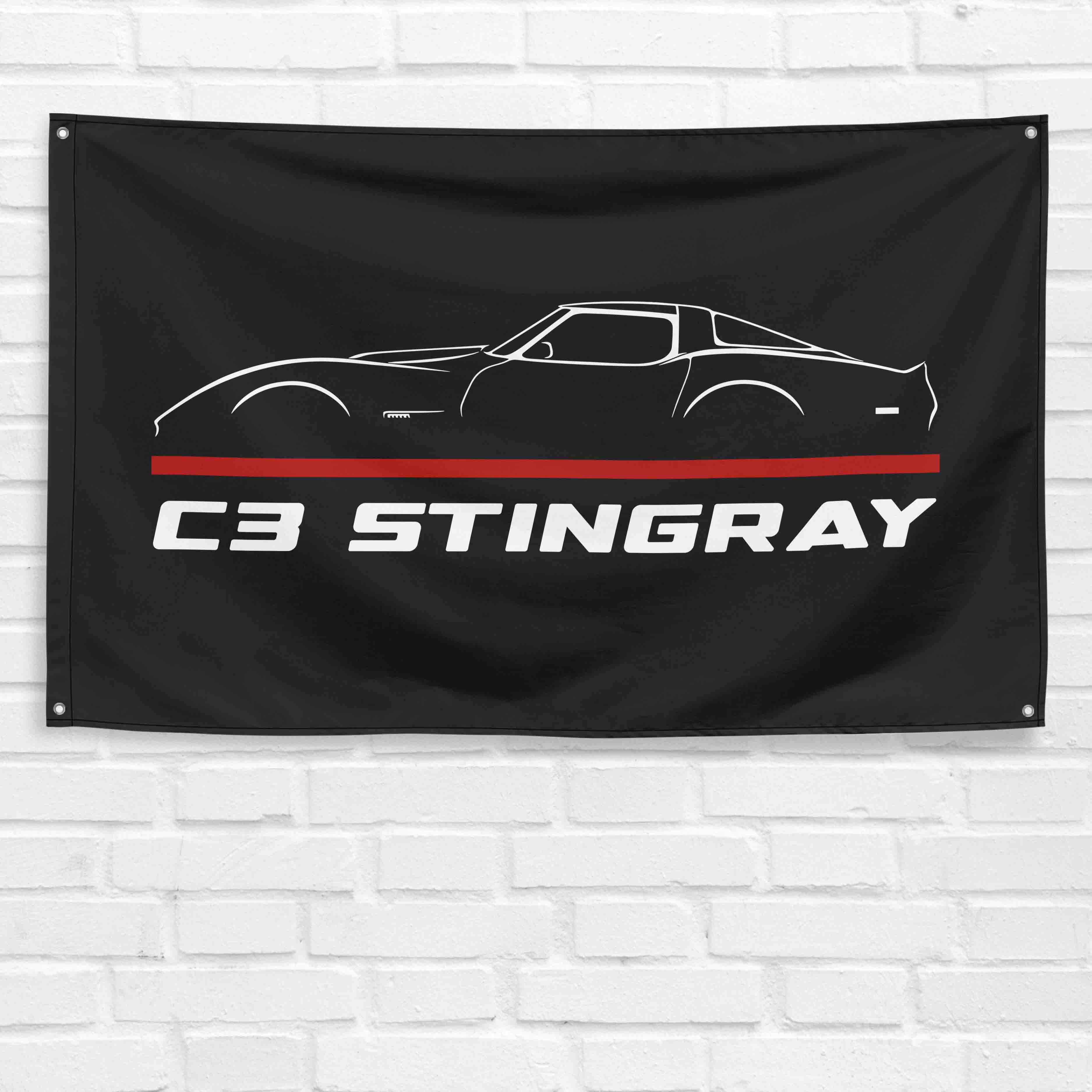 Corvette C3 Stingray 3x5 ft Flag Garage Wall Decor Birthday Gift Banner