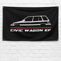 Civic Wagon EF 1988-1991 3x5 ft Flag Garage Wall Decor Birthday Gift Banner