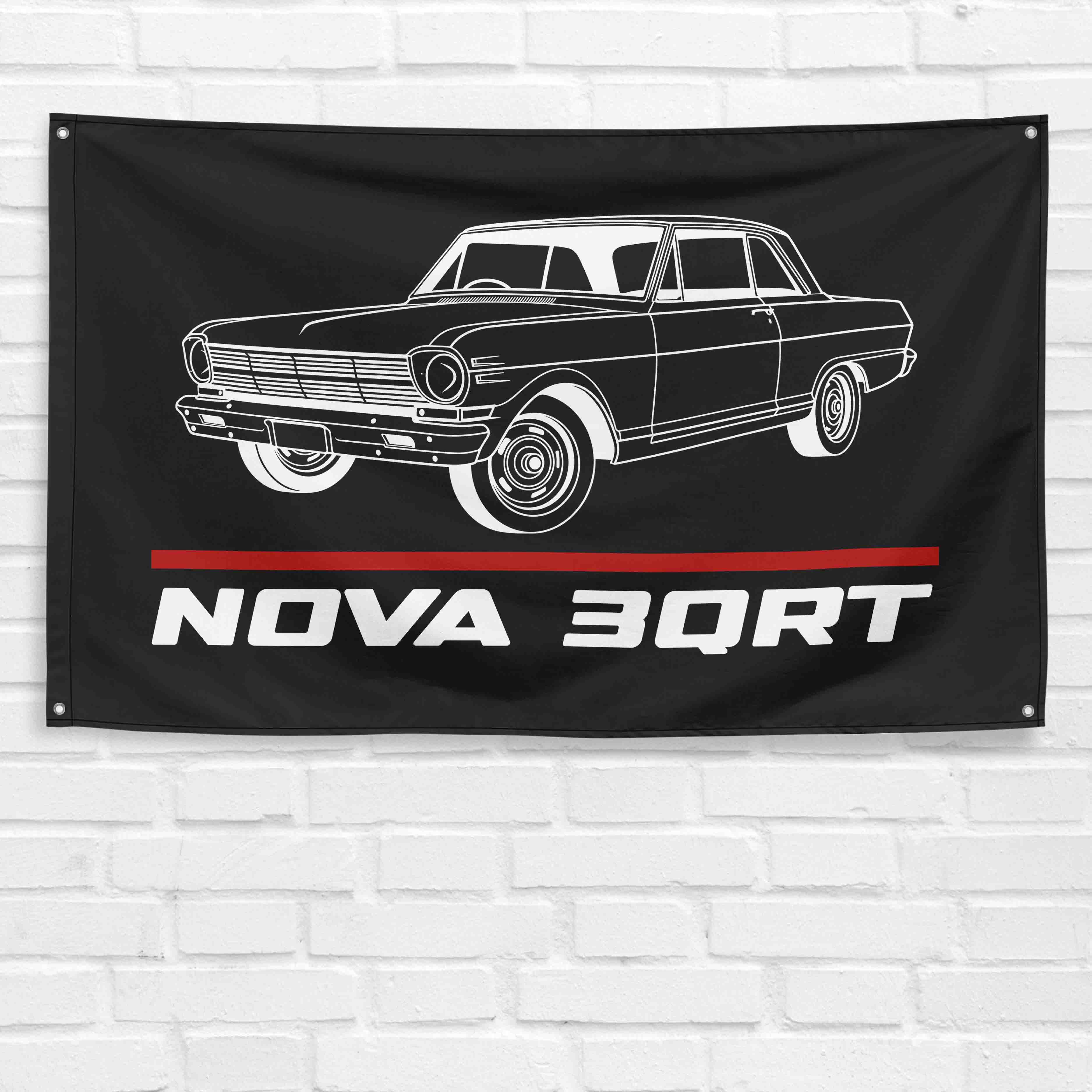 Nova 1962 3QRT Muscle 3x5 ft Flag Garage Wall Decor Birthday Gift Banner