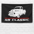 Classic Truck 1949 3x5 ft Flag Garage Wall Decor Birthday Gift Banner