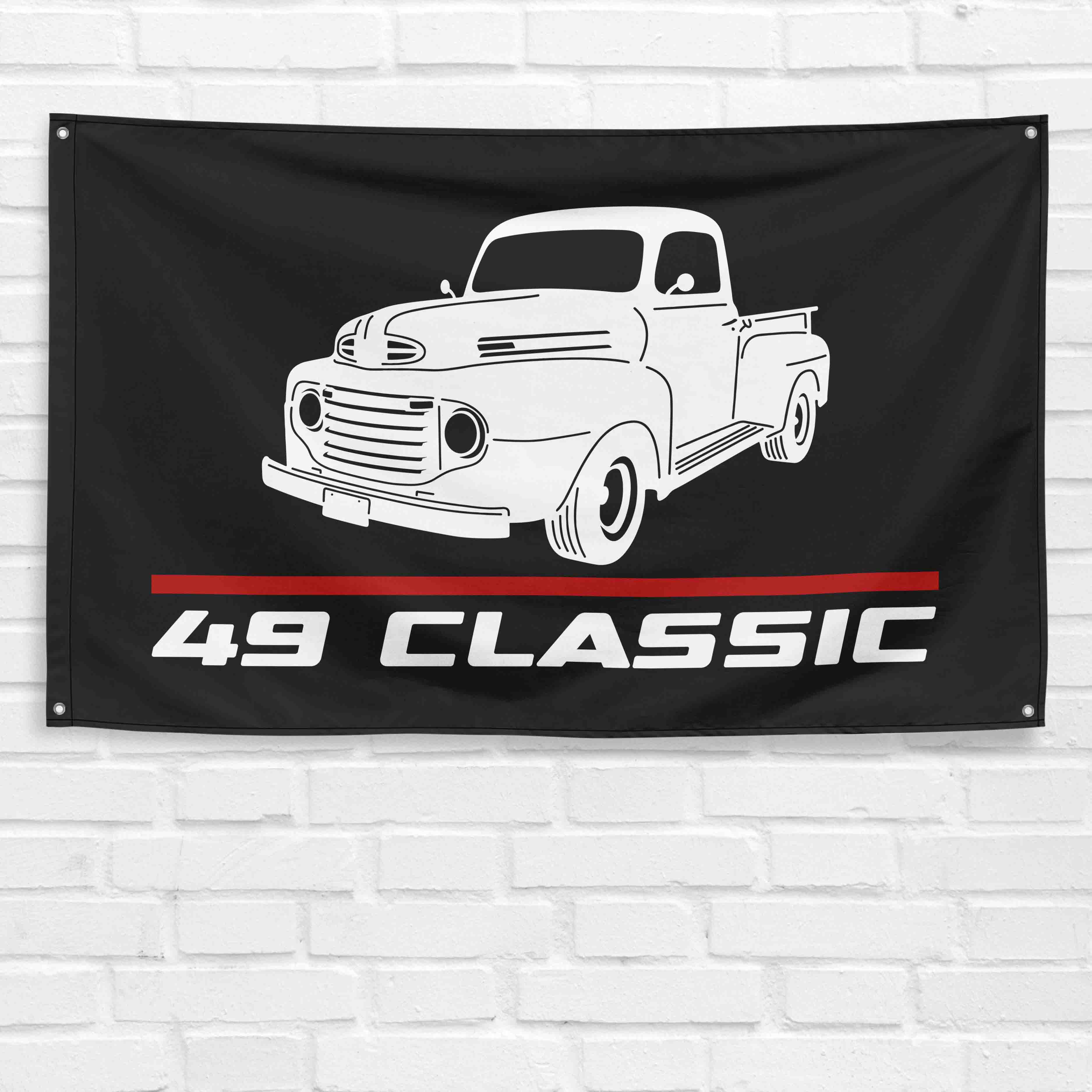 Classic Truck 1949 3x5 ft Flag Garage Wall Decor Birthday Gift Banner