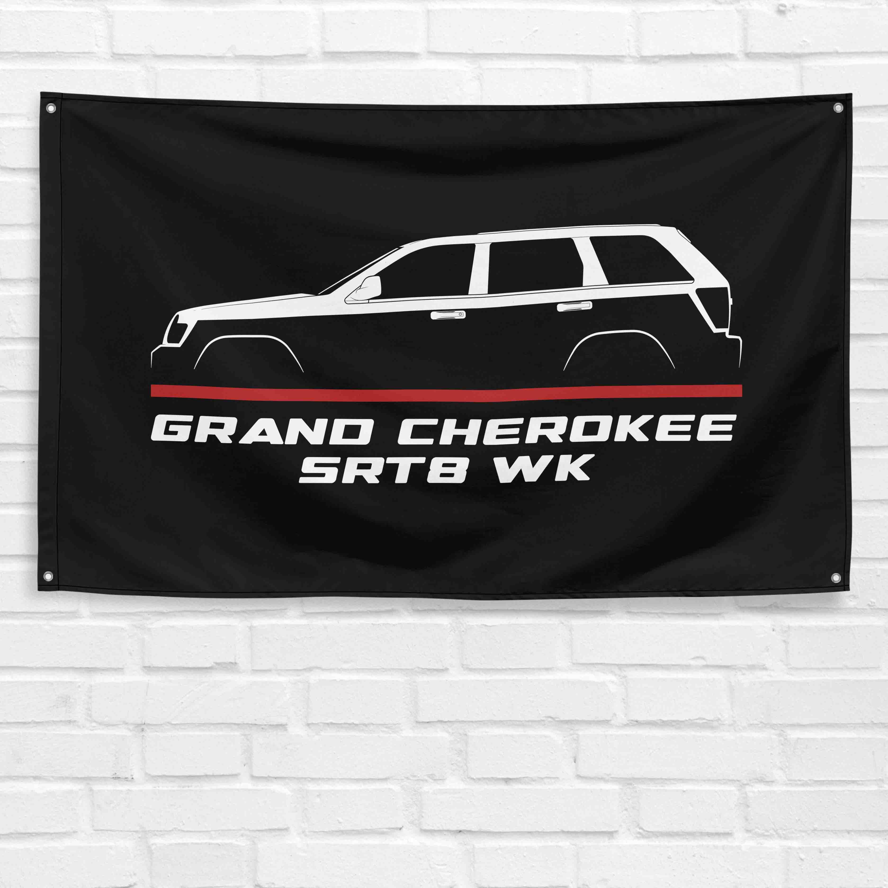 Grand Cherokee SRT8 WK 2005-2010 3x5 ft Flag Garage Wall Decor Banner