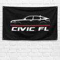 Civic Hatchback FL 2022 3x5 ft Flag Garage Wall Decor Birthday Gift Banner