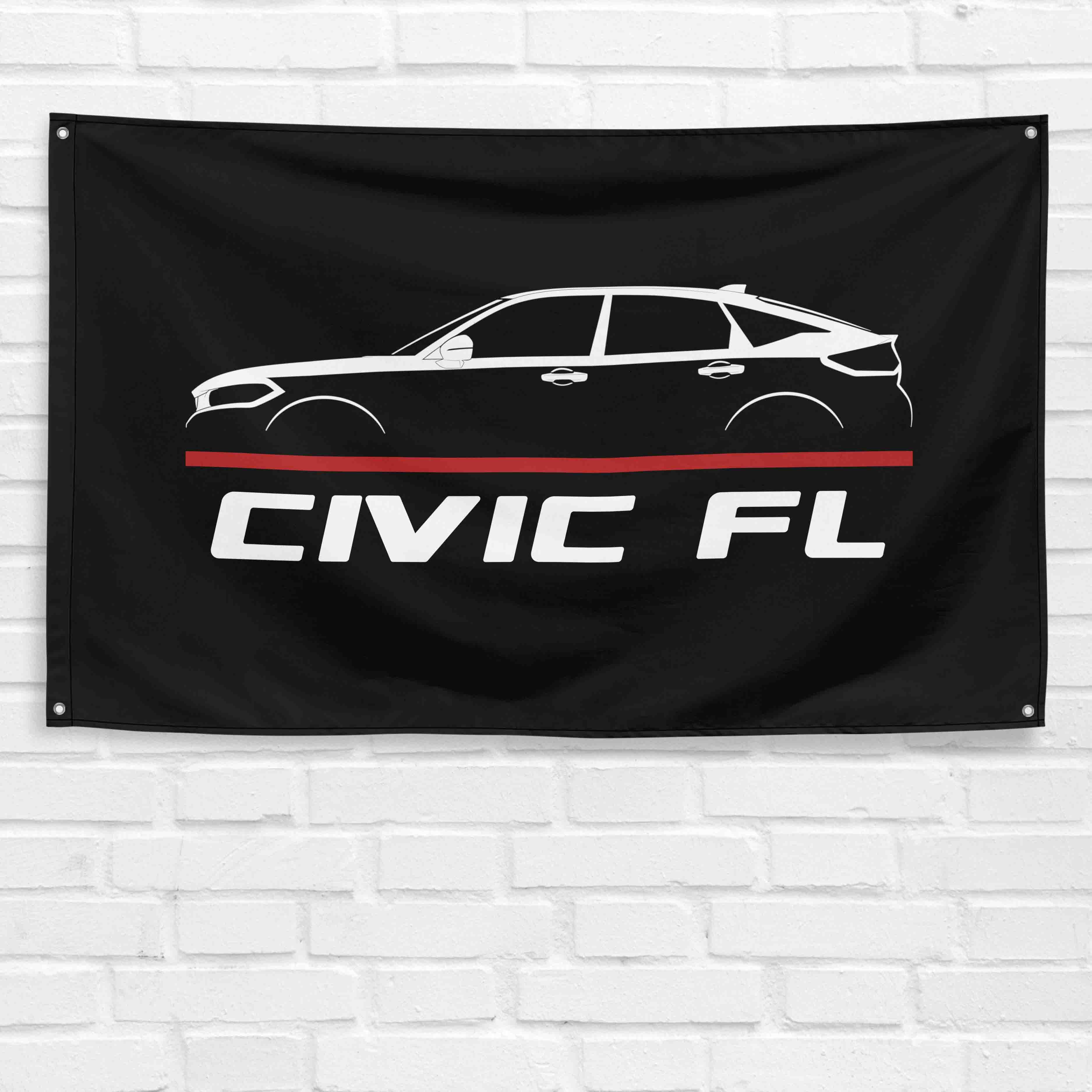 Civic Hatchback FL 2022 3x5 ft Flag Garage Wall Decor Birthday Gift Banner