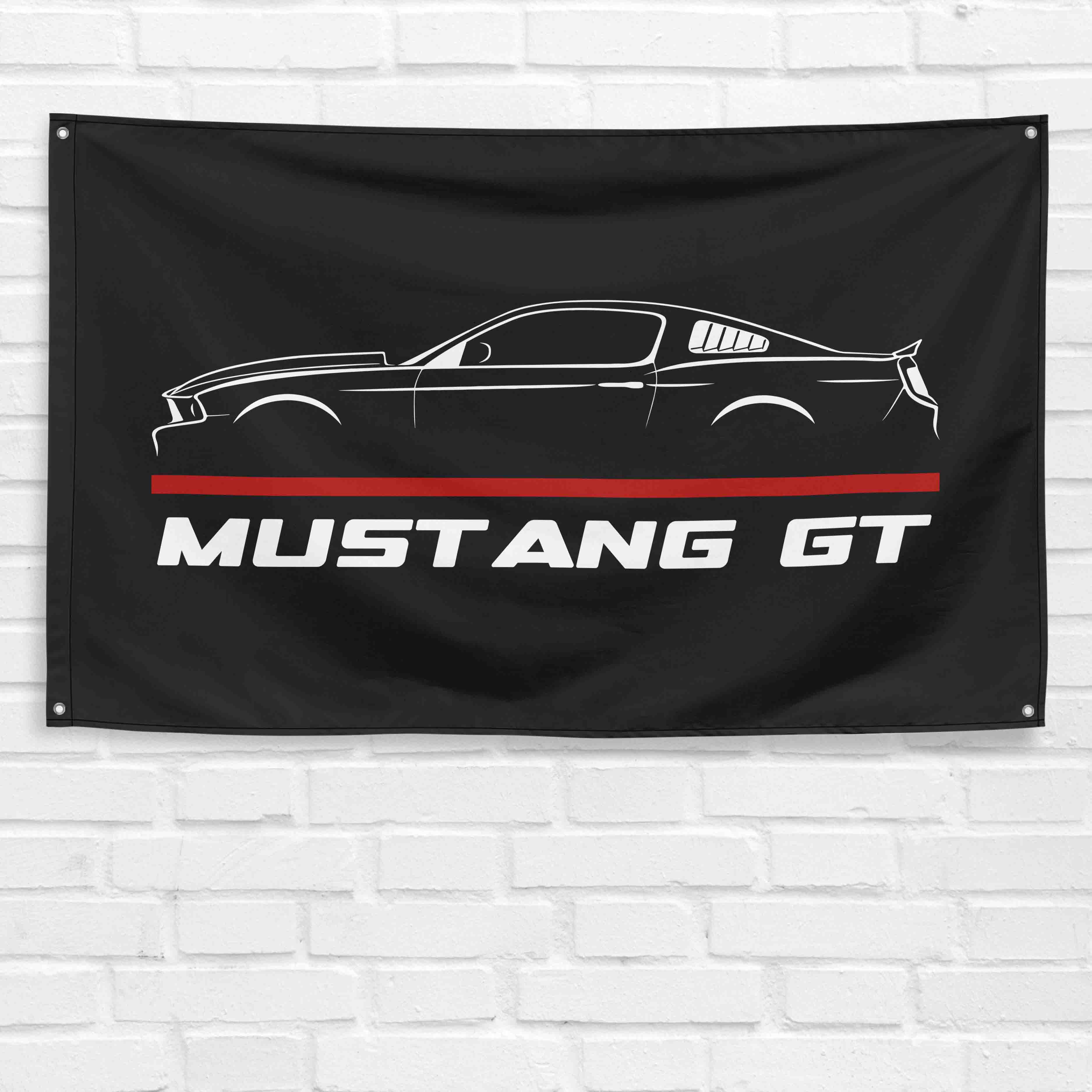 Mustang GT 2012 Cowl Hood 3x5 ft Flag Garage Wall Decor Birthday Gift Banner