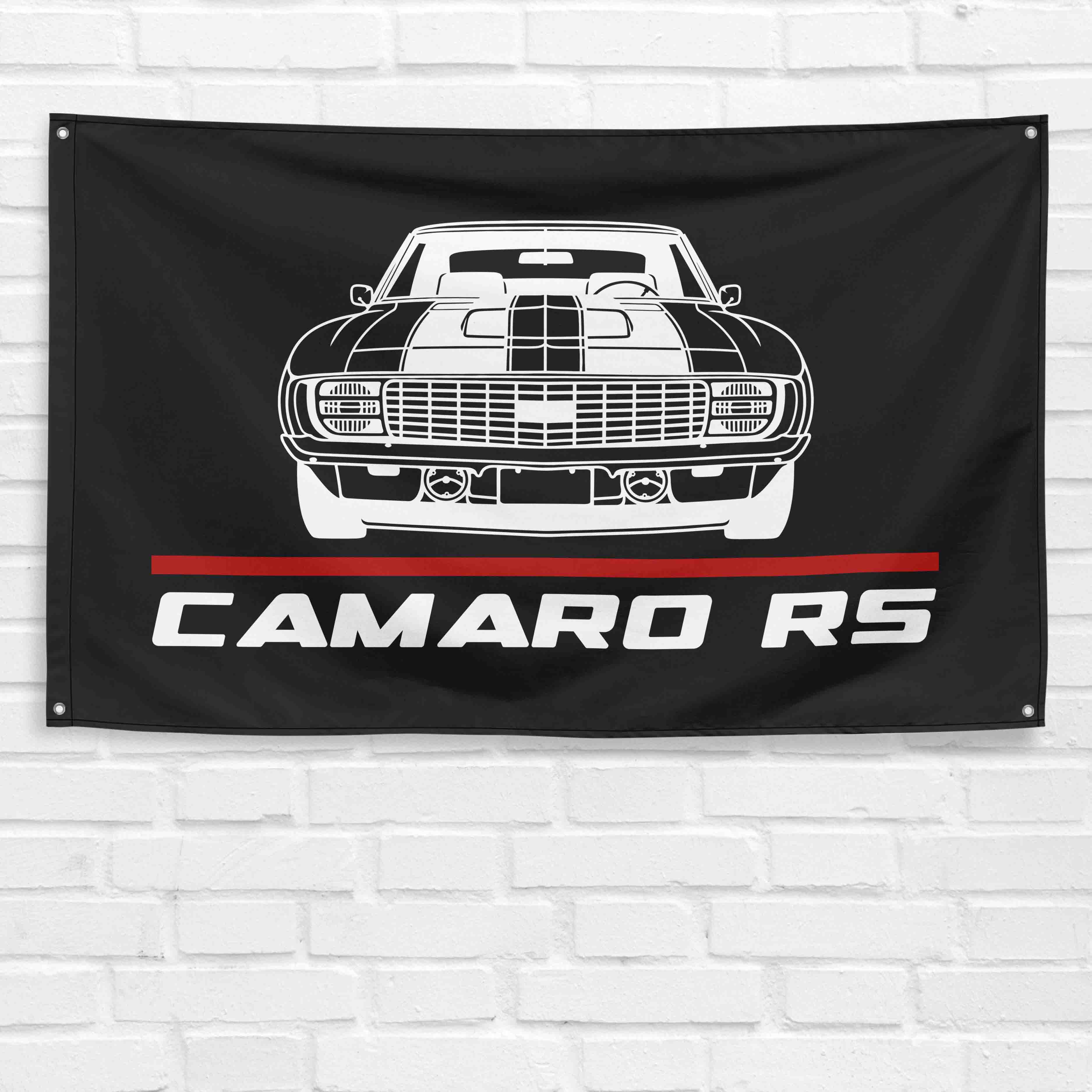 Camaro RS 1969 3x5 ft Flag Garage Wall Decor Birthday Gift Banner