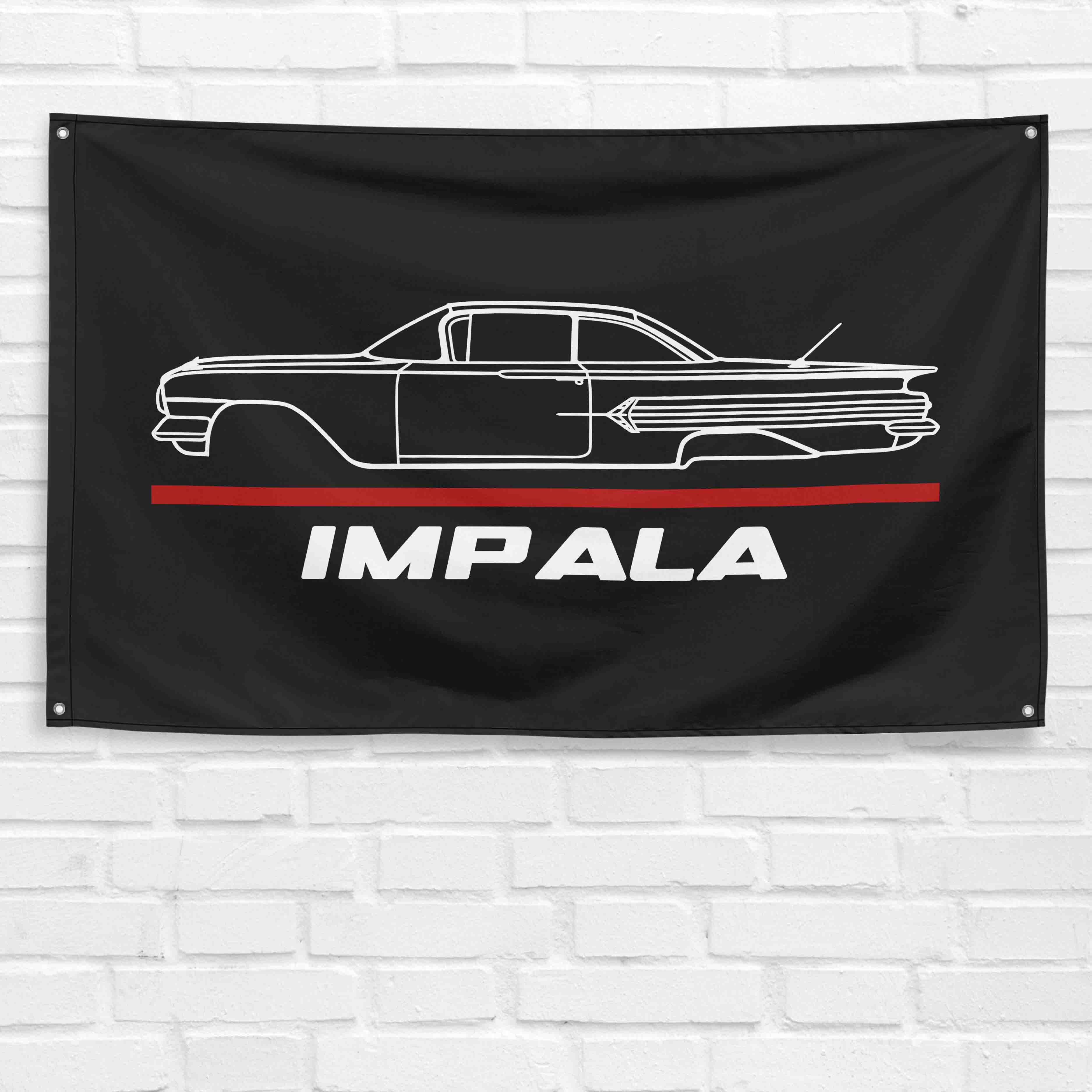 Impala 1960 3x5 ft Flag Garage Wall Decor Birthday Gift Banner