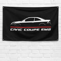 Civic Coupe EM2 2001-2005 3x5 ft Flag Garage Wall Decor Birthday Gift Banner