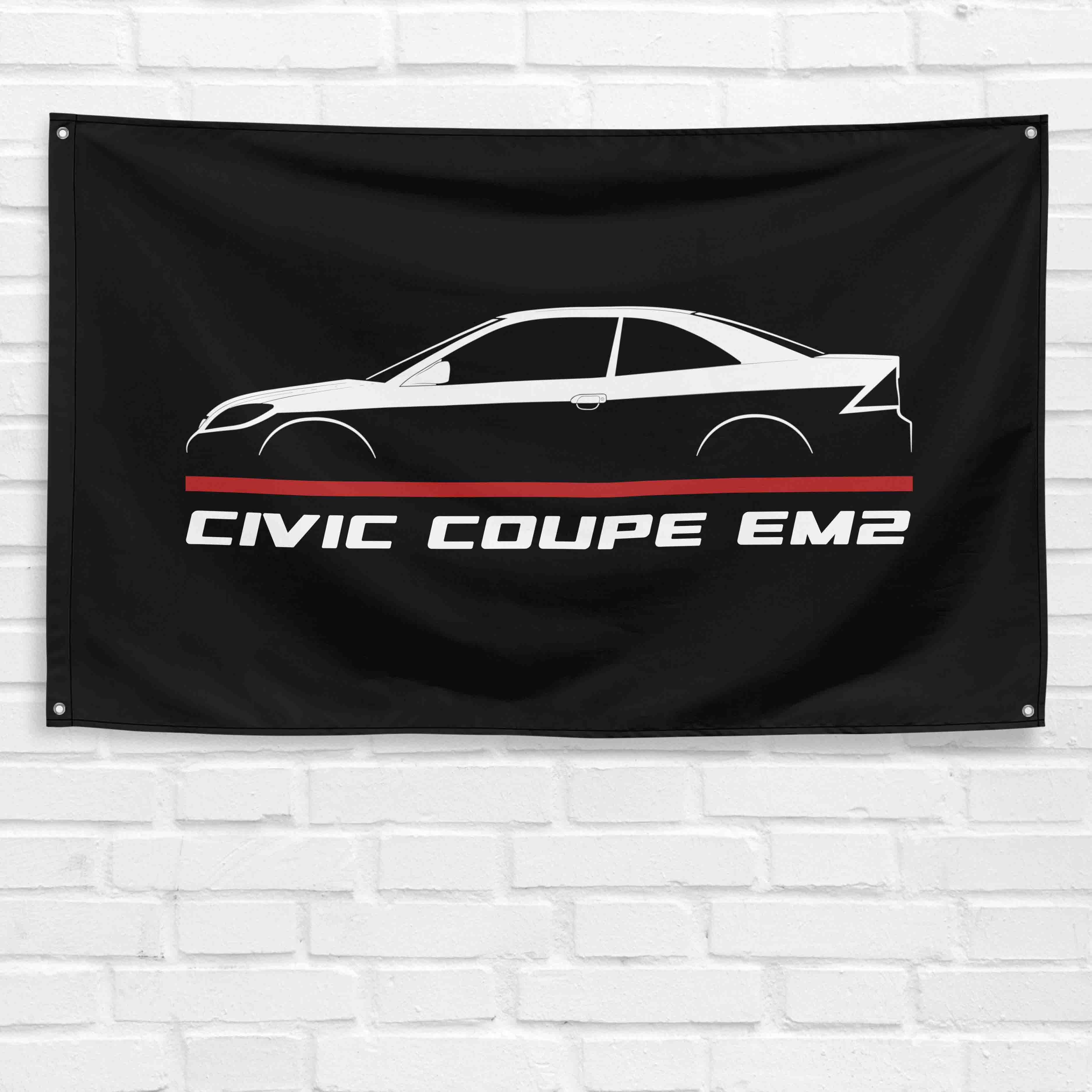 Civic Coupe EM2 2001-2005 3x5 ft Flag Garage Wall Decor Birthday Gift Banner